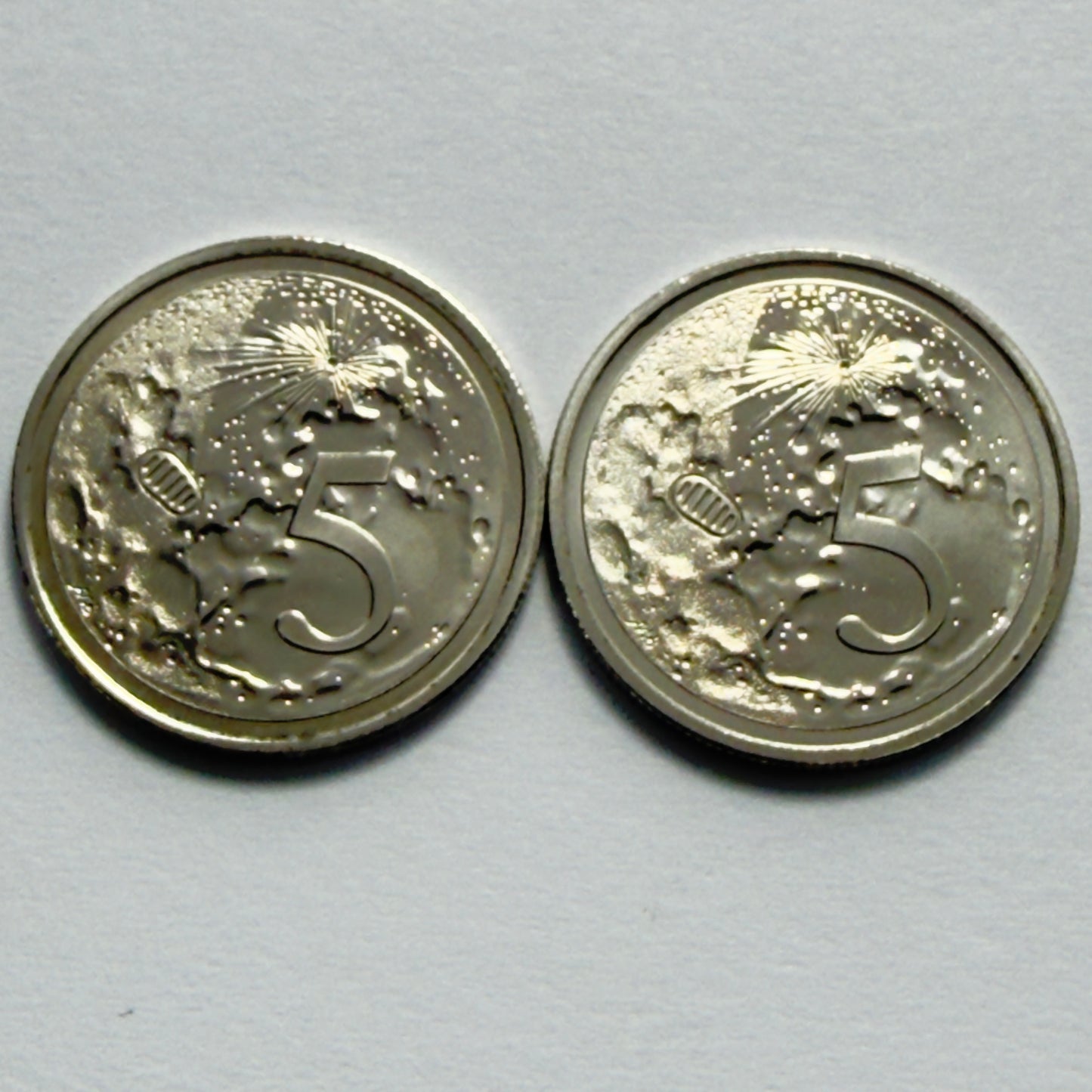 2019 5 Cent Coin - Moon Landing - Choice Uncirculated - X mint set - in 2x2