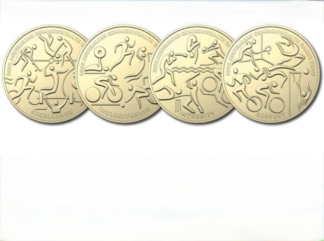 2022 $1 Commonwealth Games Coins - Uncirculated - Set of 4 - come in 2x2s