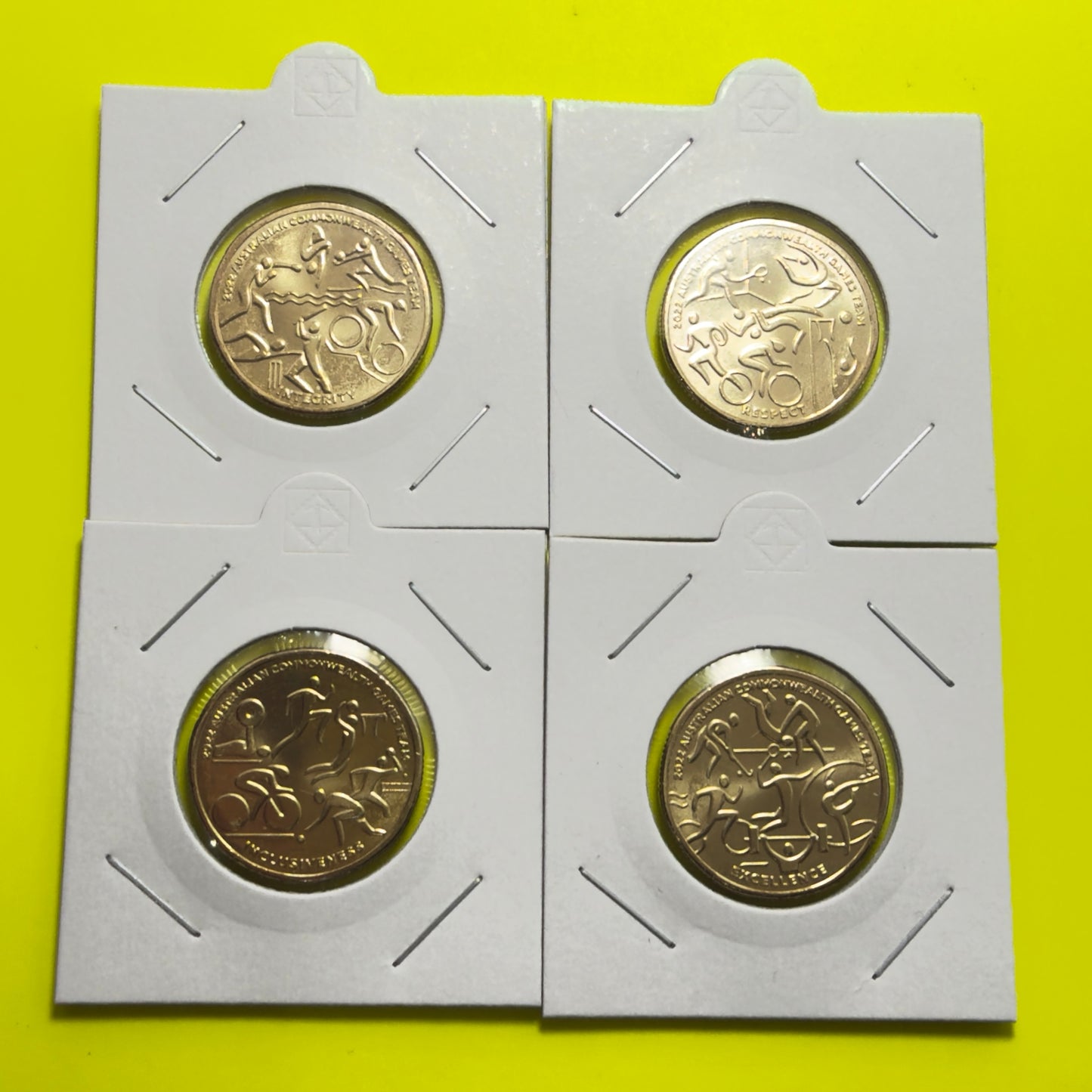 2022 $1 Commonwealth Games Coins - Uncirculated - Set of 4 - come in 2x2s