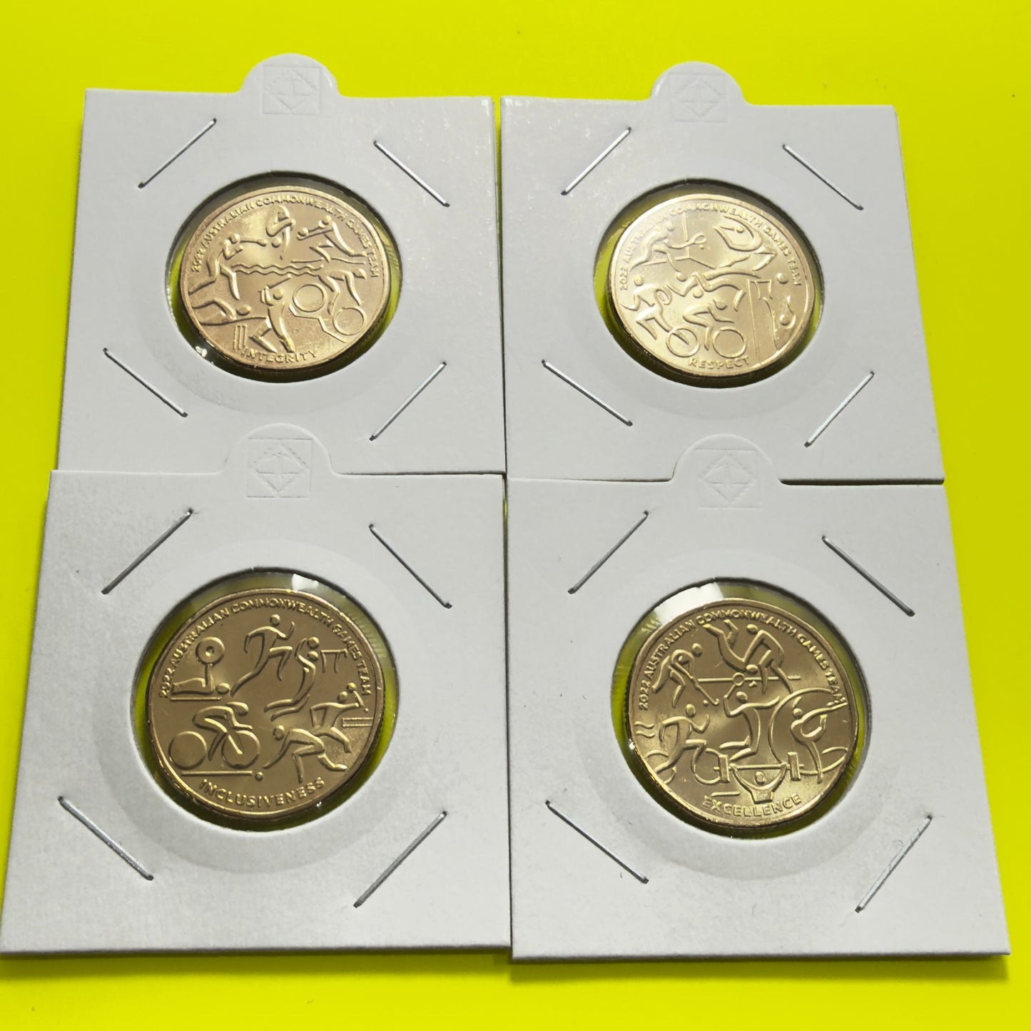 2022 $1 Commonwealth Games Coins - Uncirculated - Set of 4 - come in 2x2s