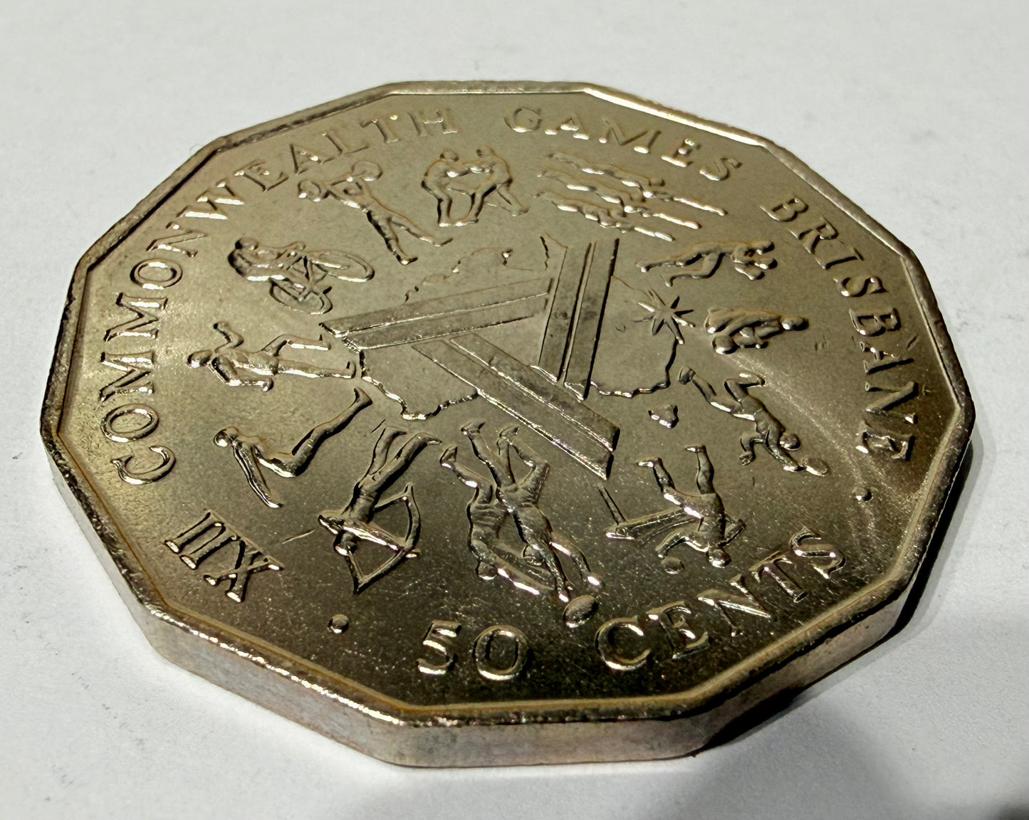 1982 50 Cent Coin - Uncirculated - Commonwealth Games - Ex Mint Roll - In 2x2