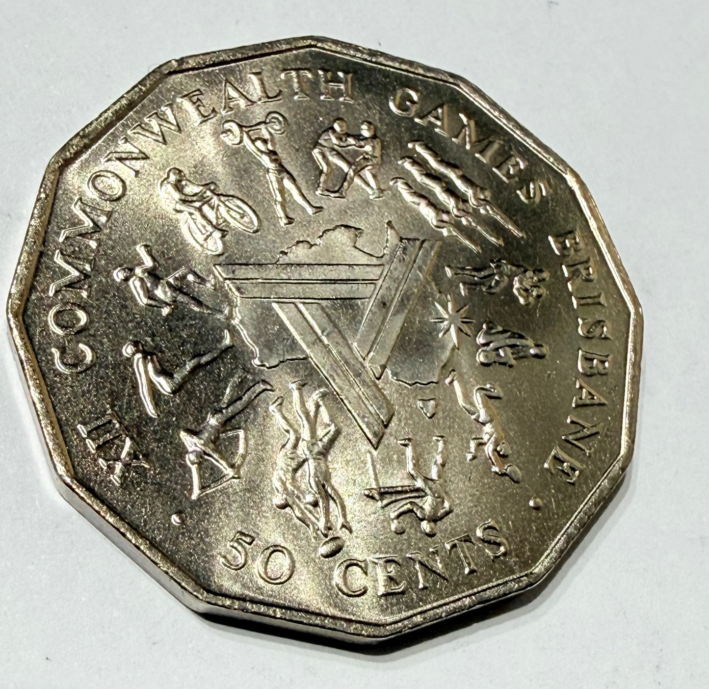 1982 50 Cent Coin - Uncirculated - Commonwealth Games - Ex Mint Roll - In 2x2