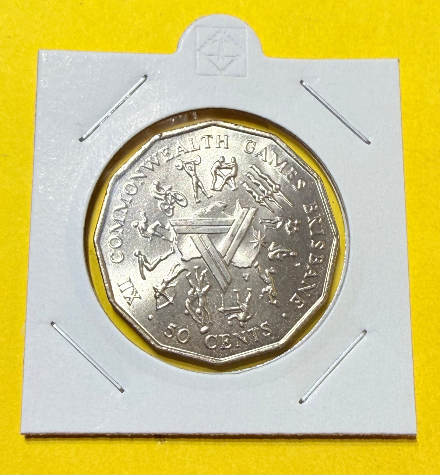 1982 50 Cent Coin - Uncirculated - Commonwealth Games - Ex Mint Roll - In 2x2