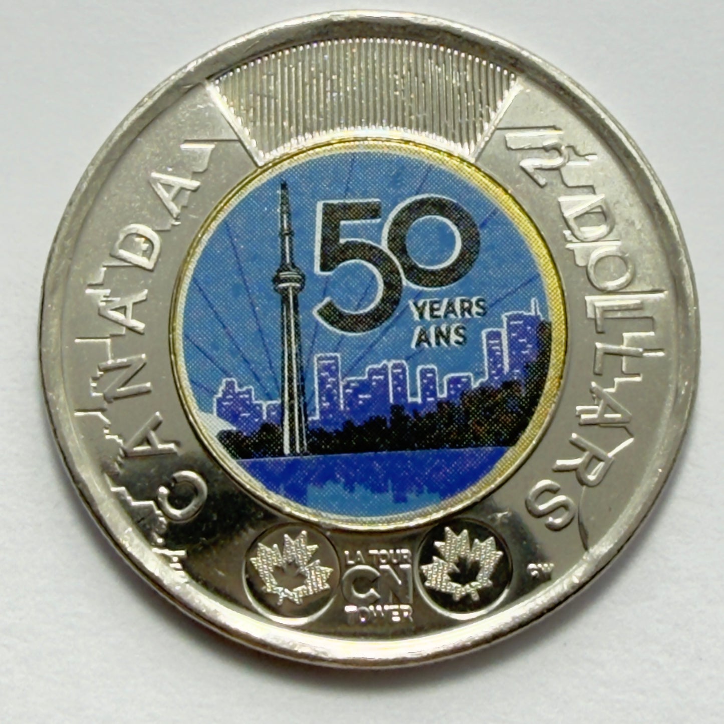 2026 Canada $2 -50th Anniversary of CN Tower -Glows Under UV - Uncirculated