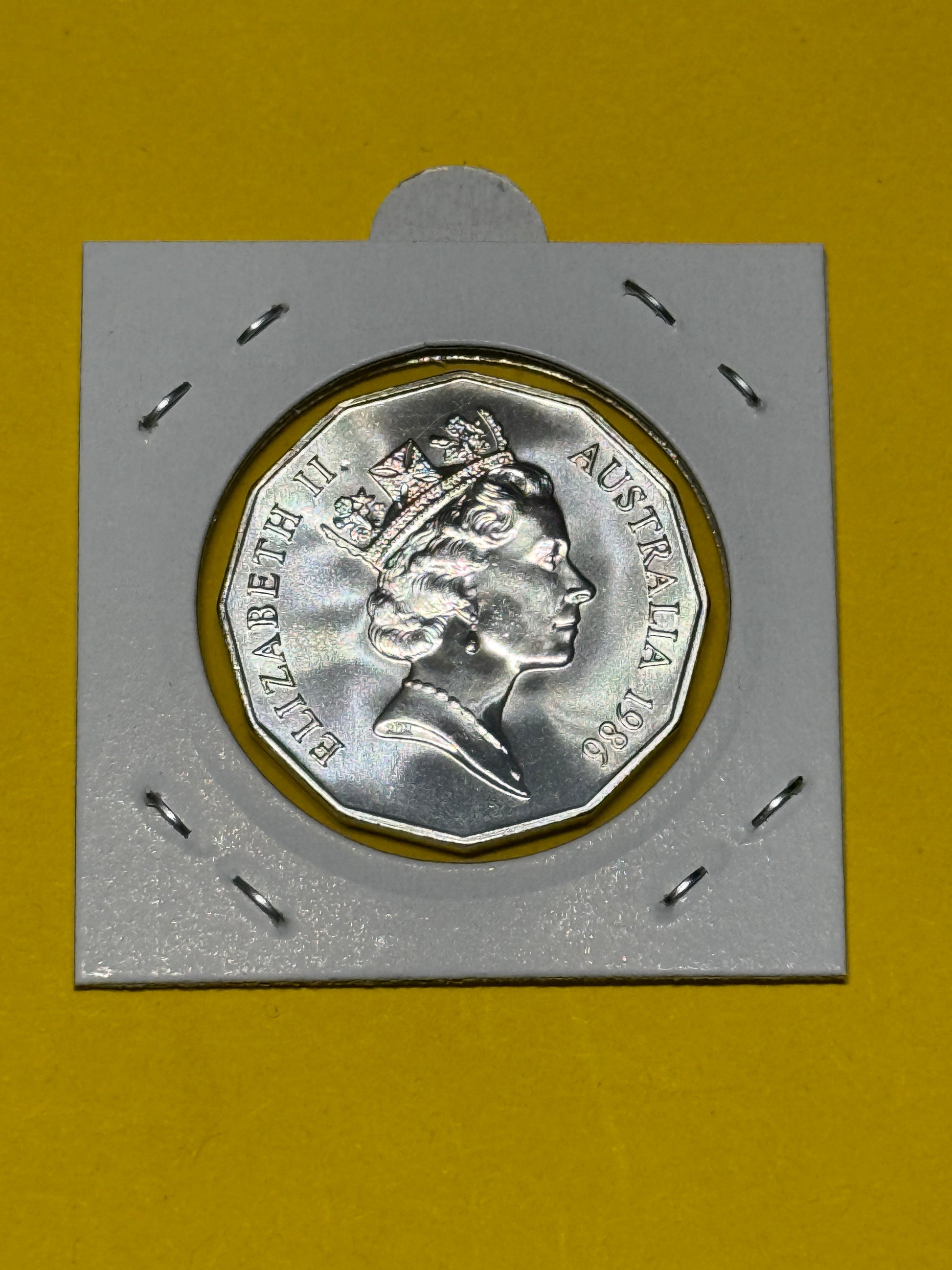 1986 50 Cent Coin - Choice Uncirculated - mint set ONLY coin - comes in 2x2 - New Age Numismatics