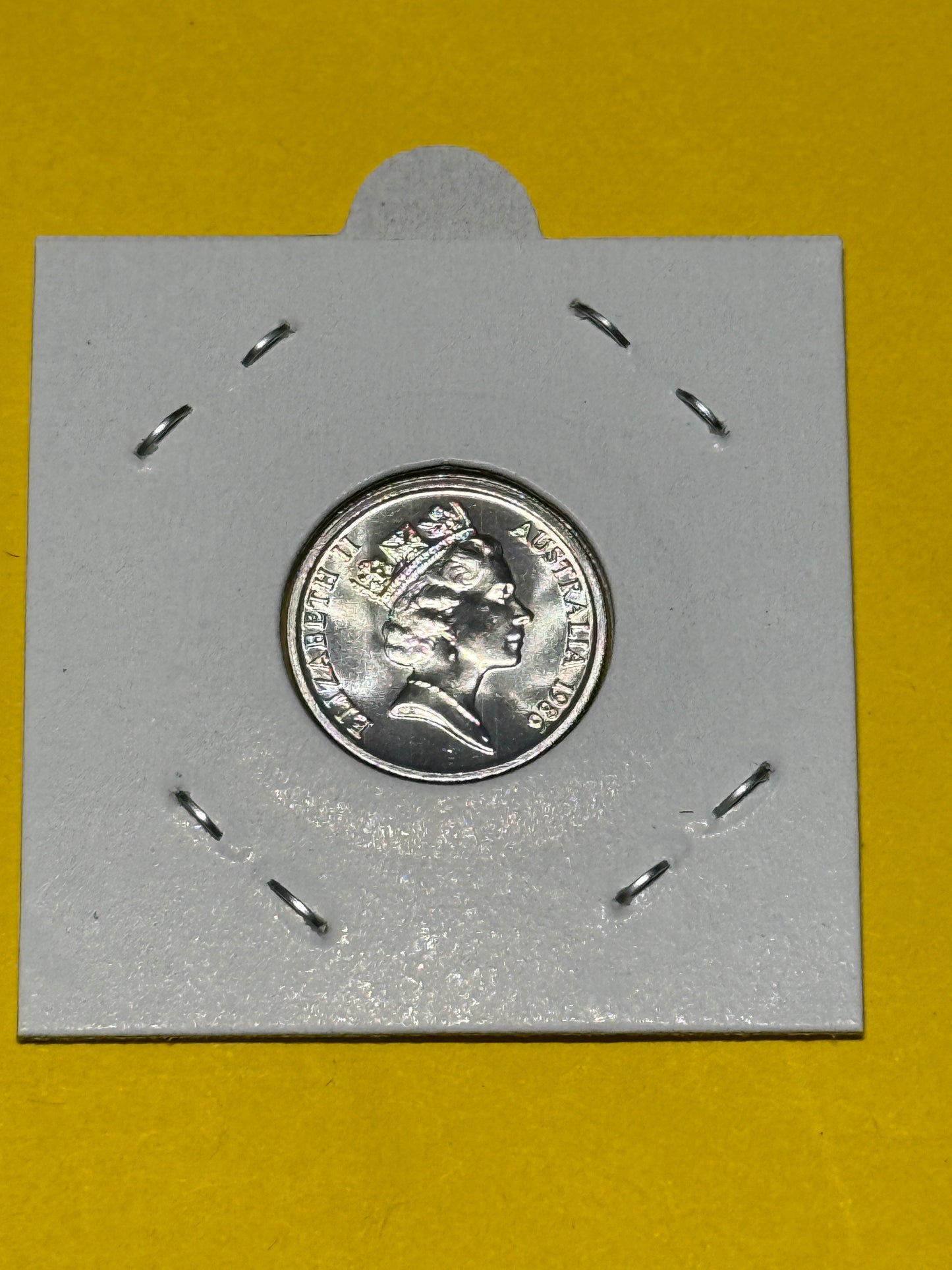 1986 5 Cent Coin - Uncirculated - mint set ONLY coin - comes in 2x2 - New Age Numismatics
