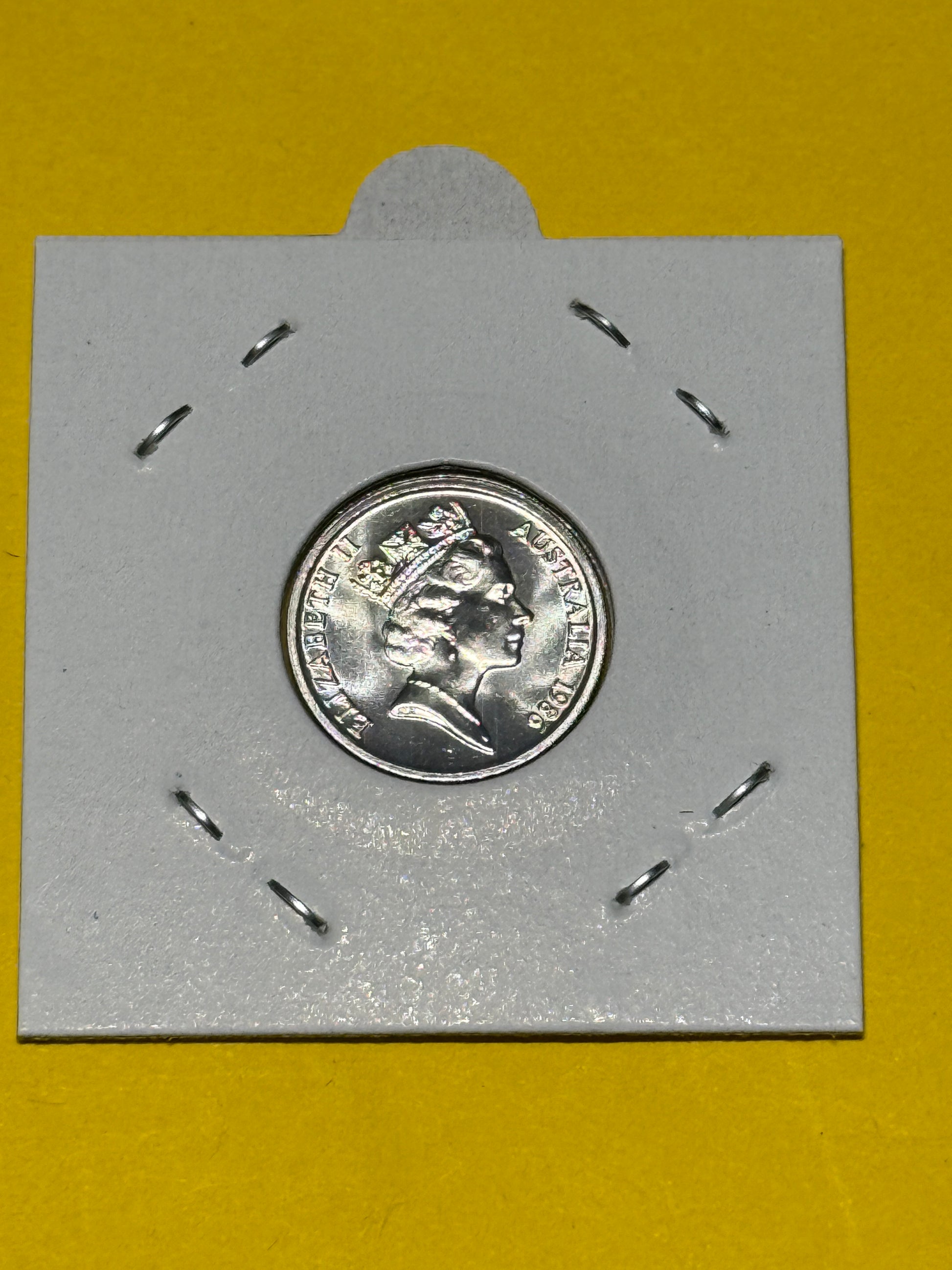 1986 5 Cent Coin - Uncirculated - mint set ONLY coin - comes in 2x2 - New Age Numismatics