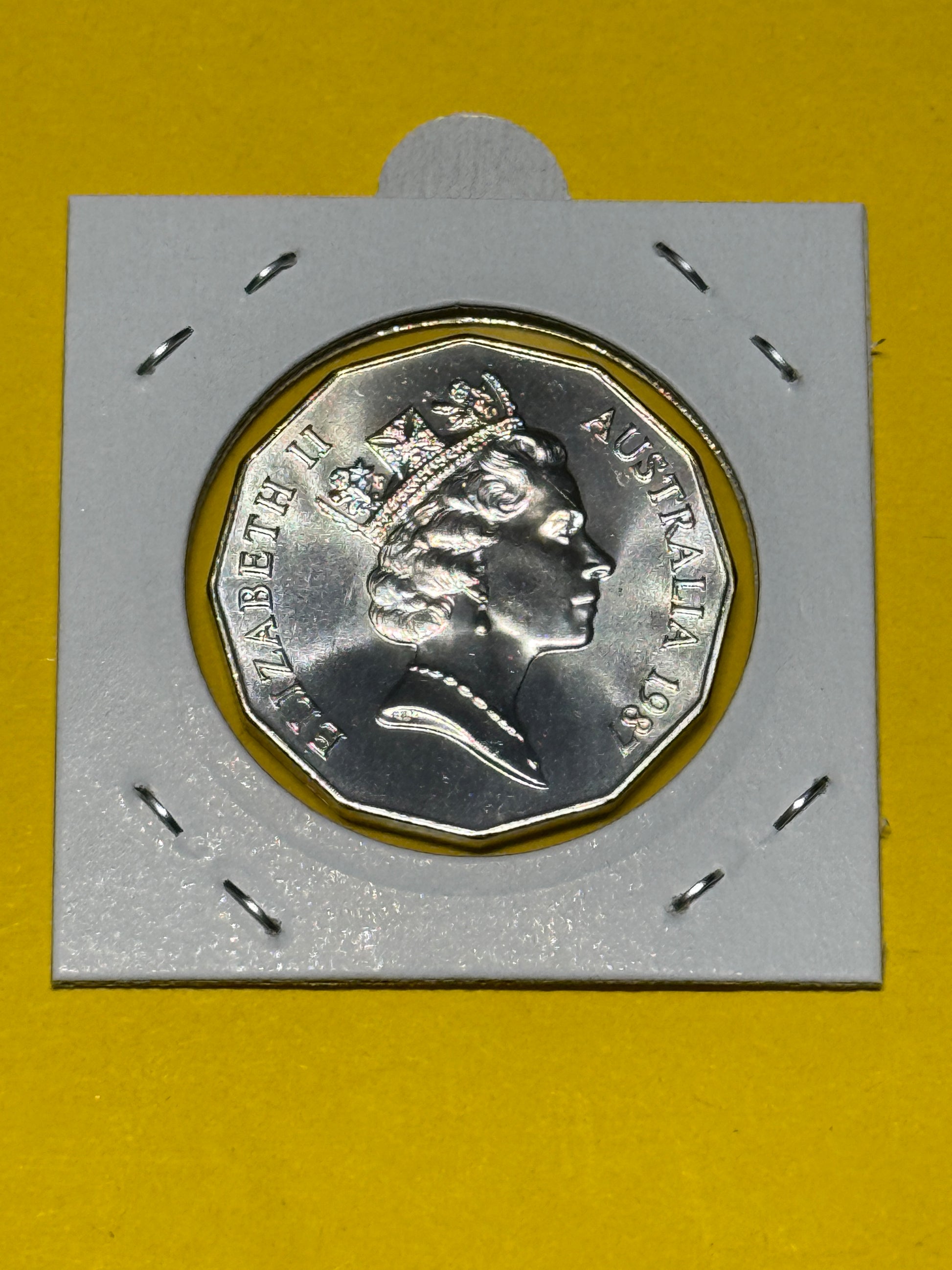 1987 50 Cent Coin - Choice Uncirculated - Mint Set Only Coin - Fifty Cent - 2x2 - New Age Numismatics