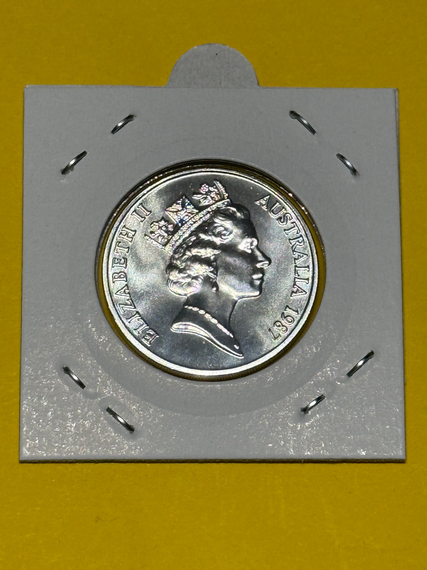 1987 20 Cent Coin - Uncirculated - Mint Set Only - Twenty Cent - in 2x2 - New Age Numismatics