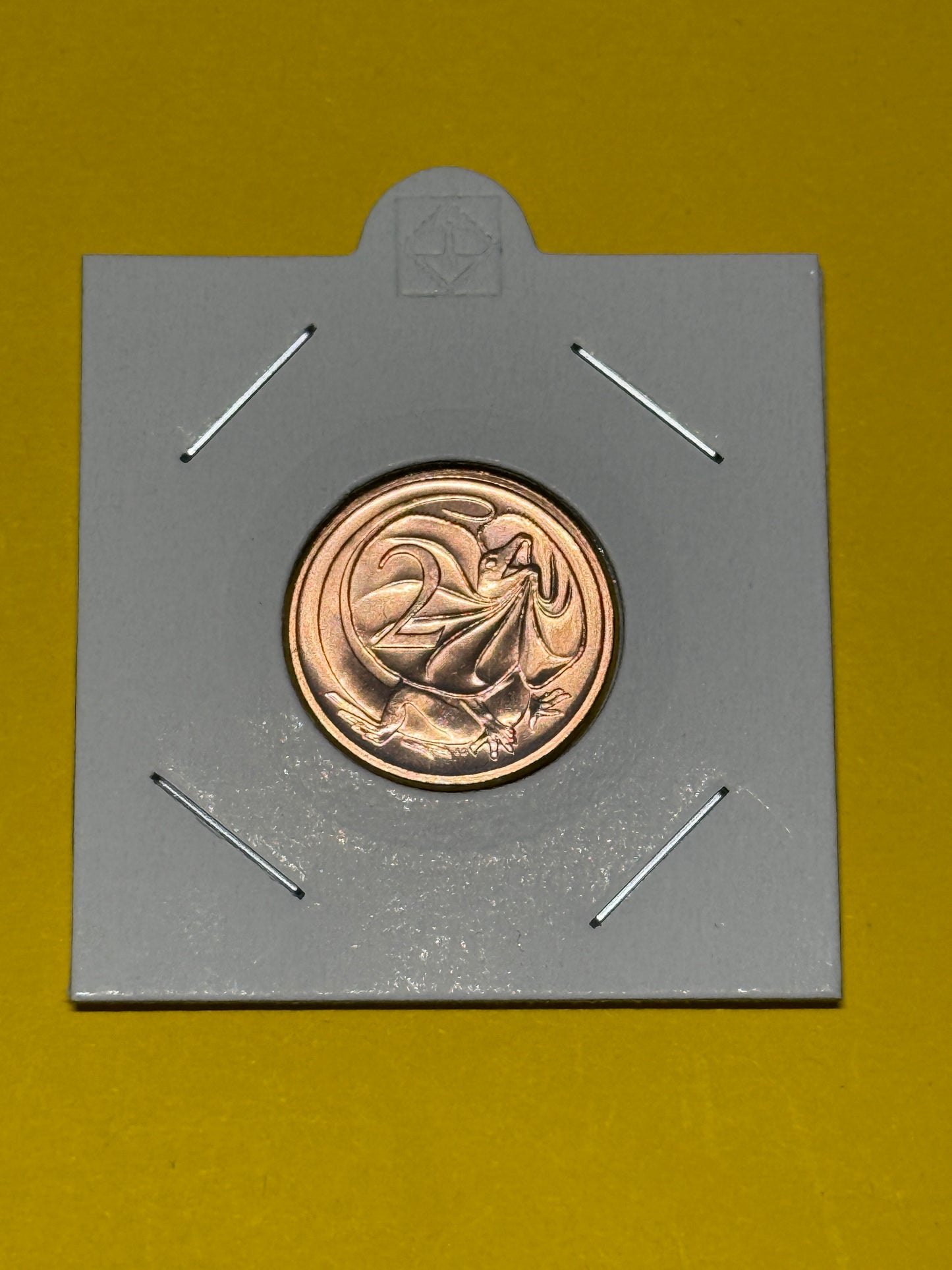 1987 2 Cent Coin - Choice Uncirculated - Mint Set Only Coin - Two Cent - in 2x2 - New Age Numismatics