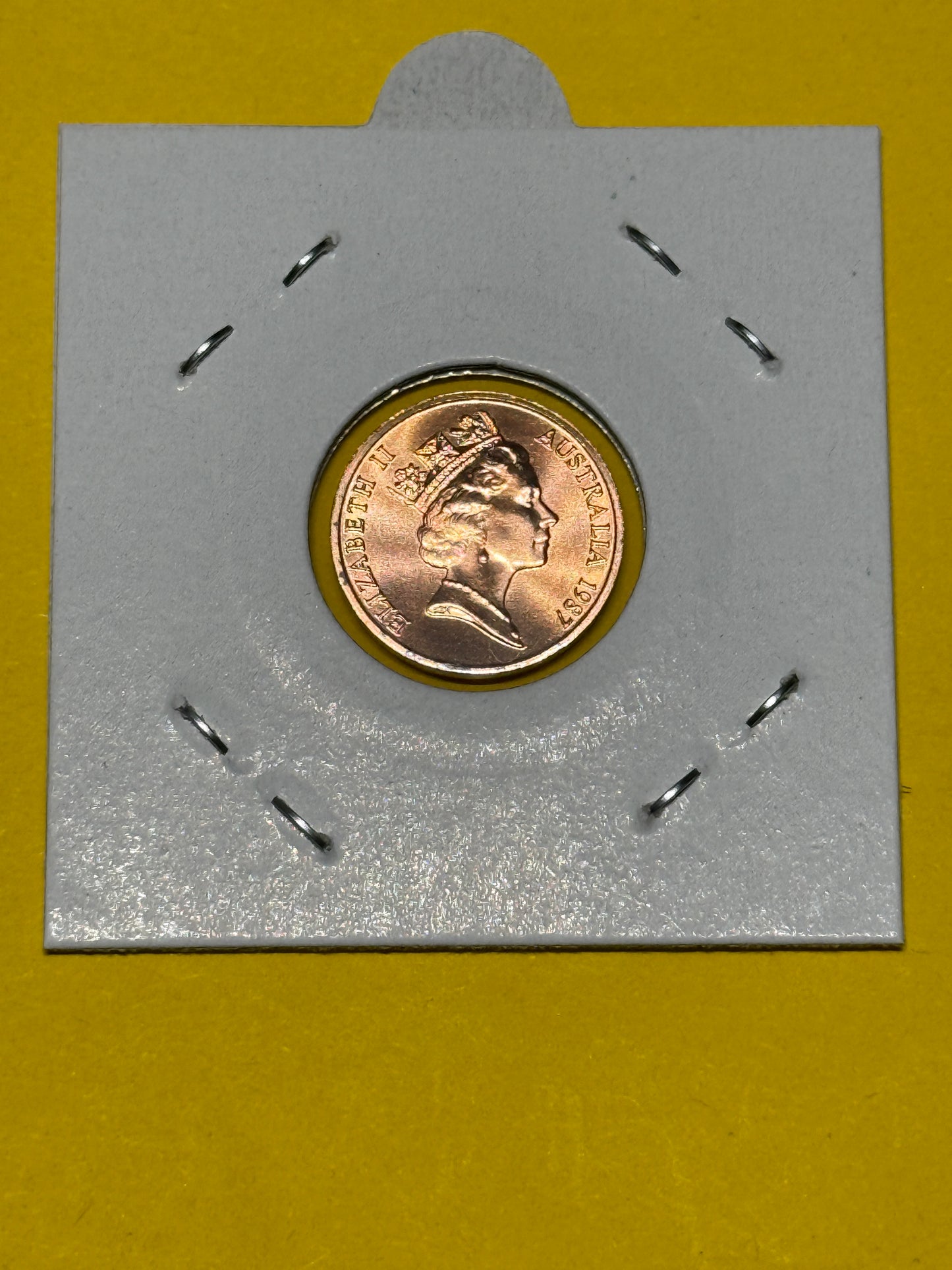 1987 1 Cent Coin - Choice Uncirculated - Ex Mint Set Coin - comes in 2x2 - New Age Numismatics