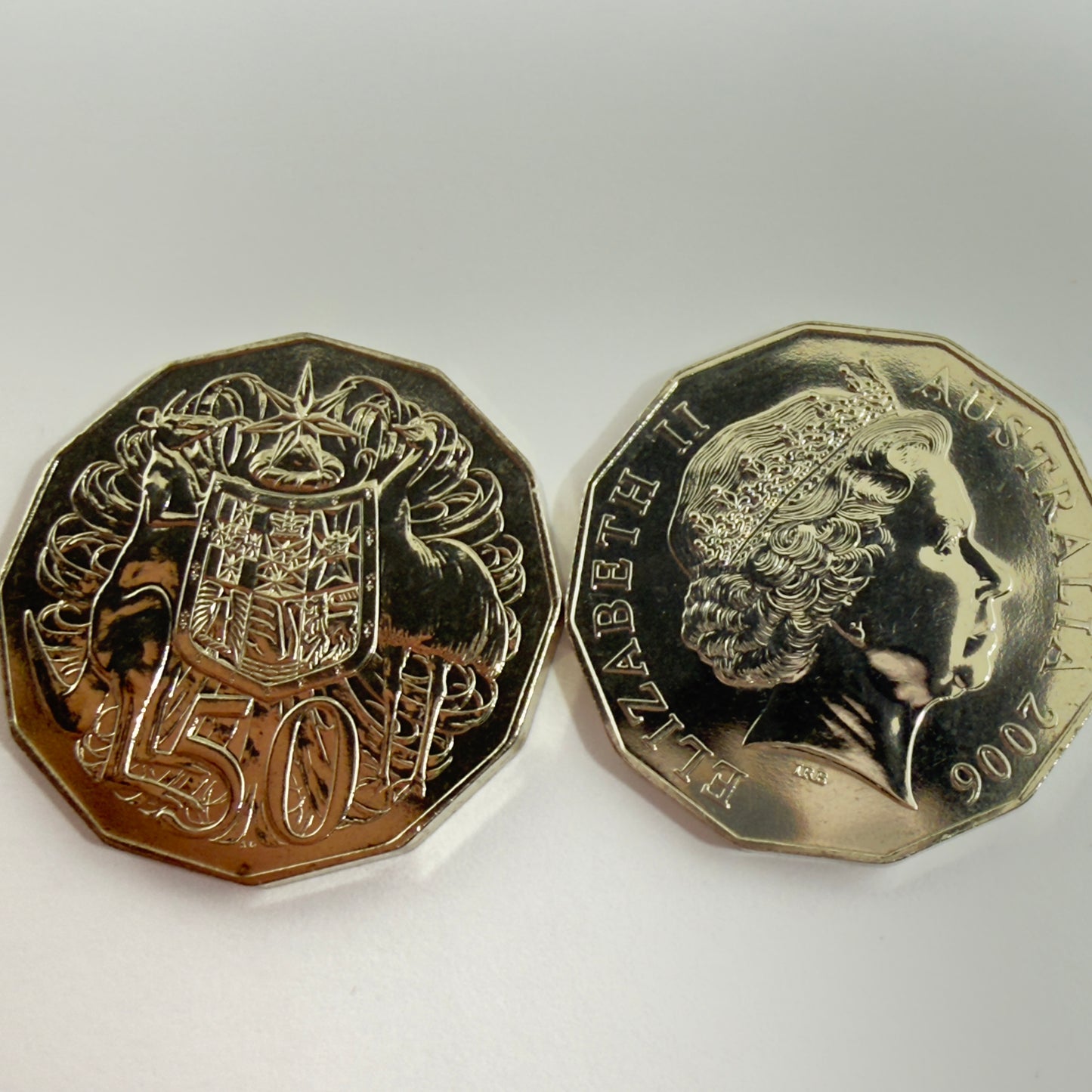 2006 50 Cent Coin - Uncirculated - ex mint set coin - comes in 2x2