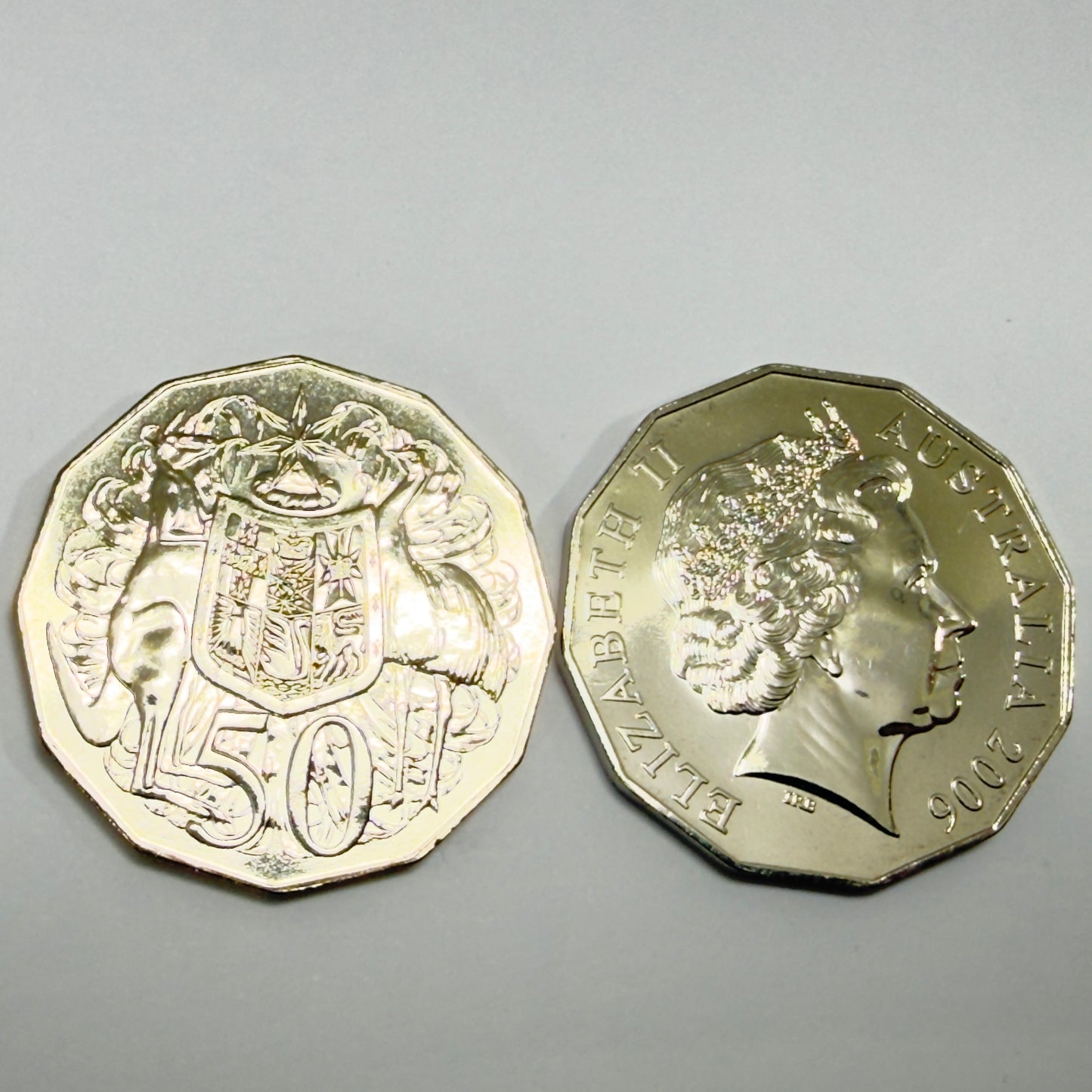 2006 50 Cent Coin - Uncirculated - ex mint set coin - comes in 2x2