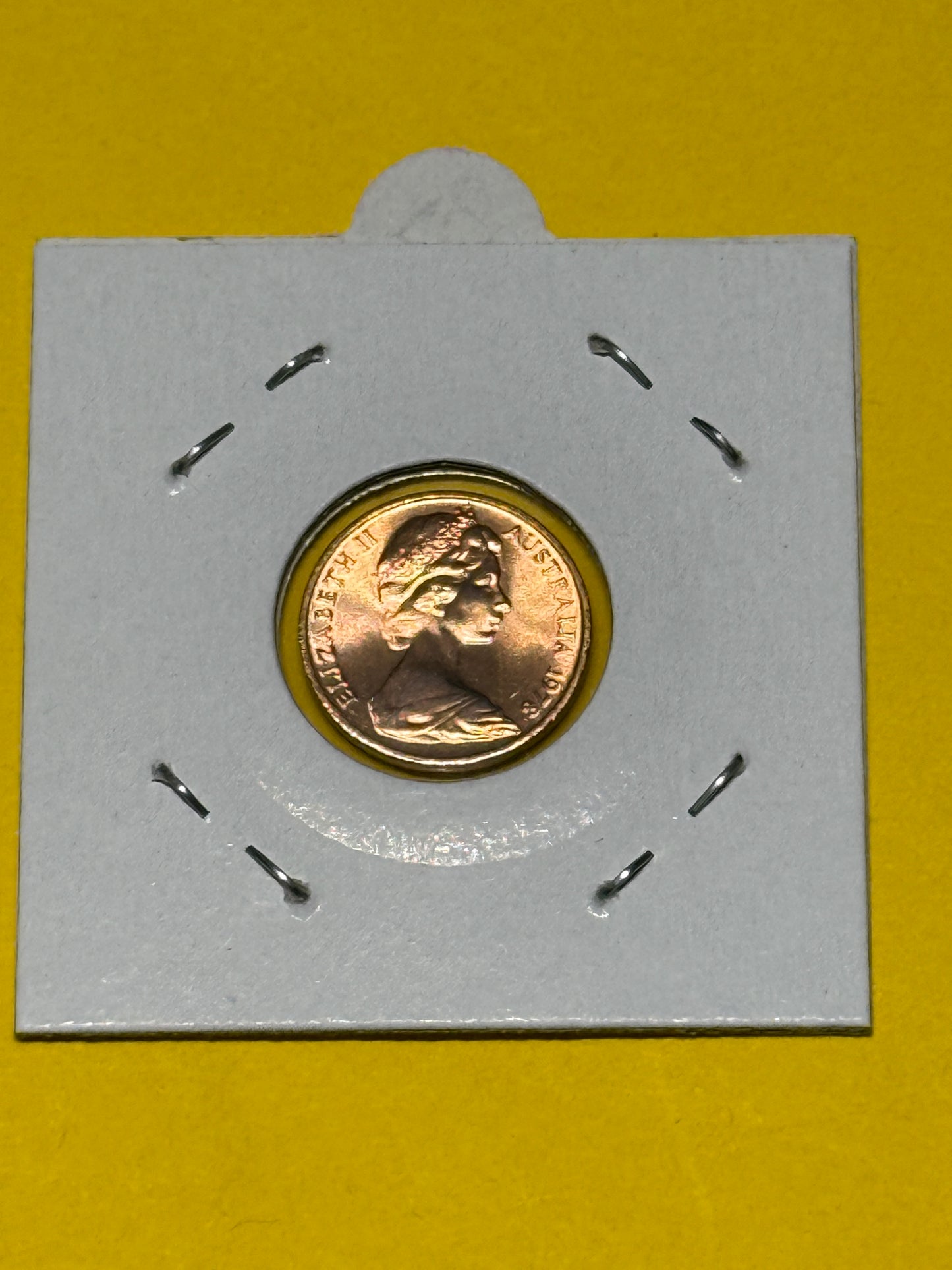 1978 1 cent Coin - Uncirculated - from RAM roll - comes in 2x2 - New Age Numismatics