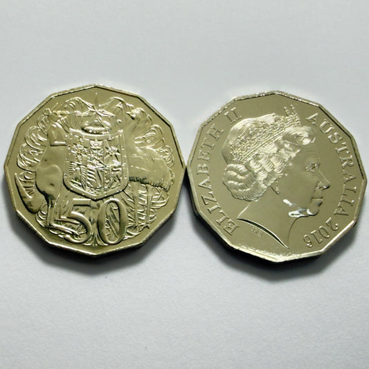 2016 50 Cent Coin - Uncirculated - COA Fifty Cent 50c - comes in 2x2