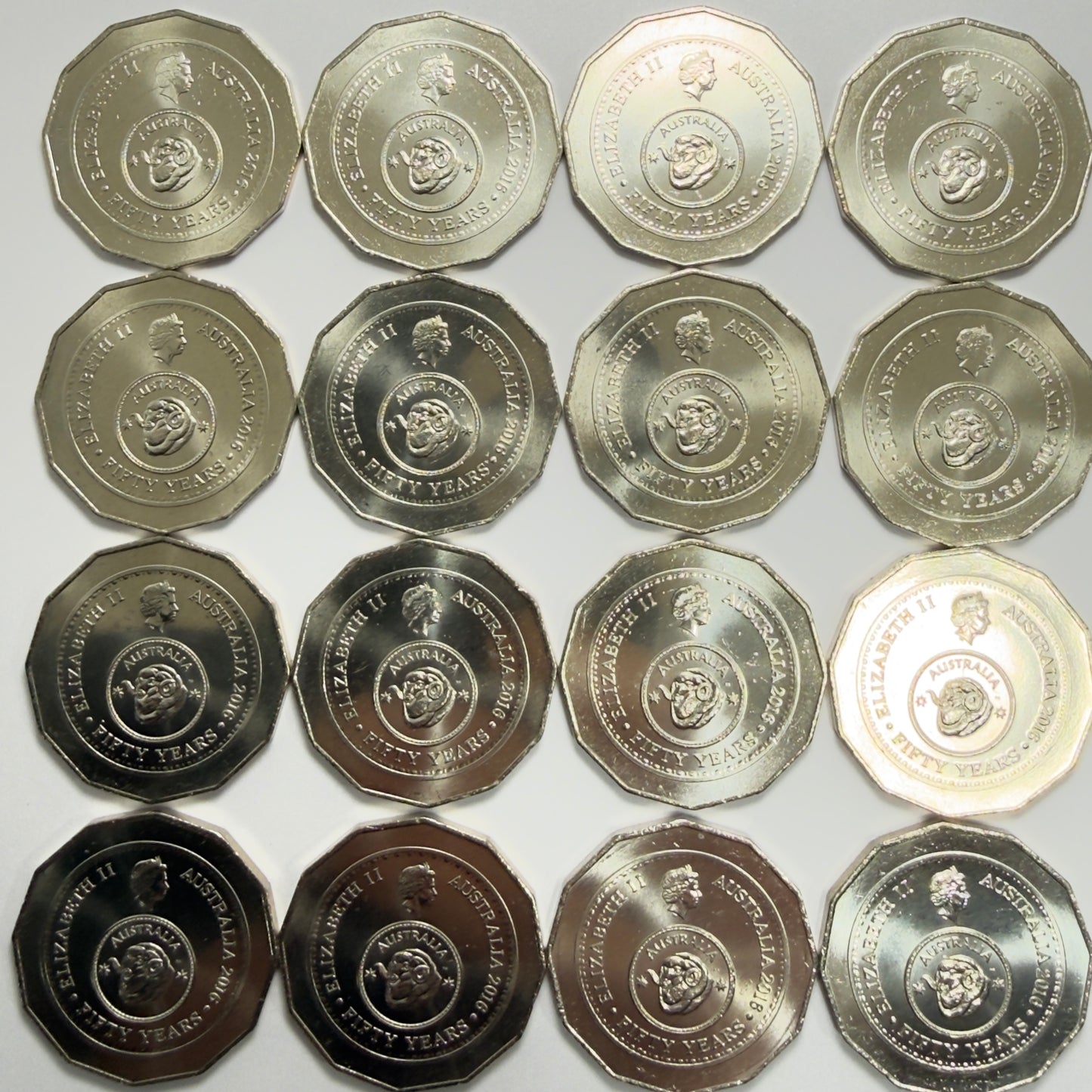 2016 50 Cent Coin - Uncirculated -Fifty Cent Changeover Coin - 50c in 2x2