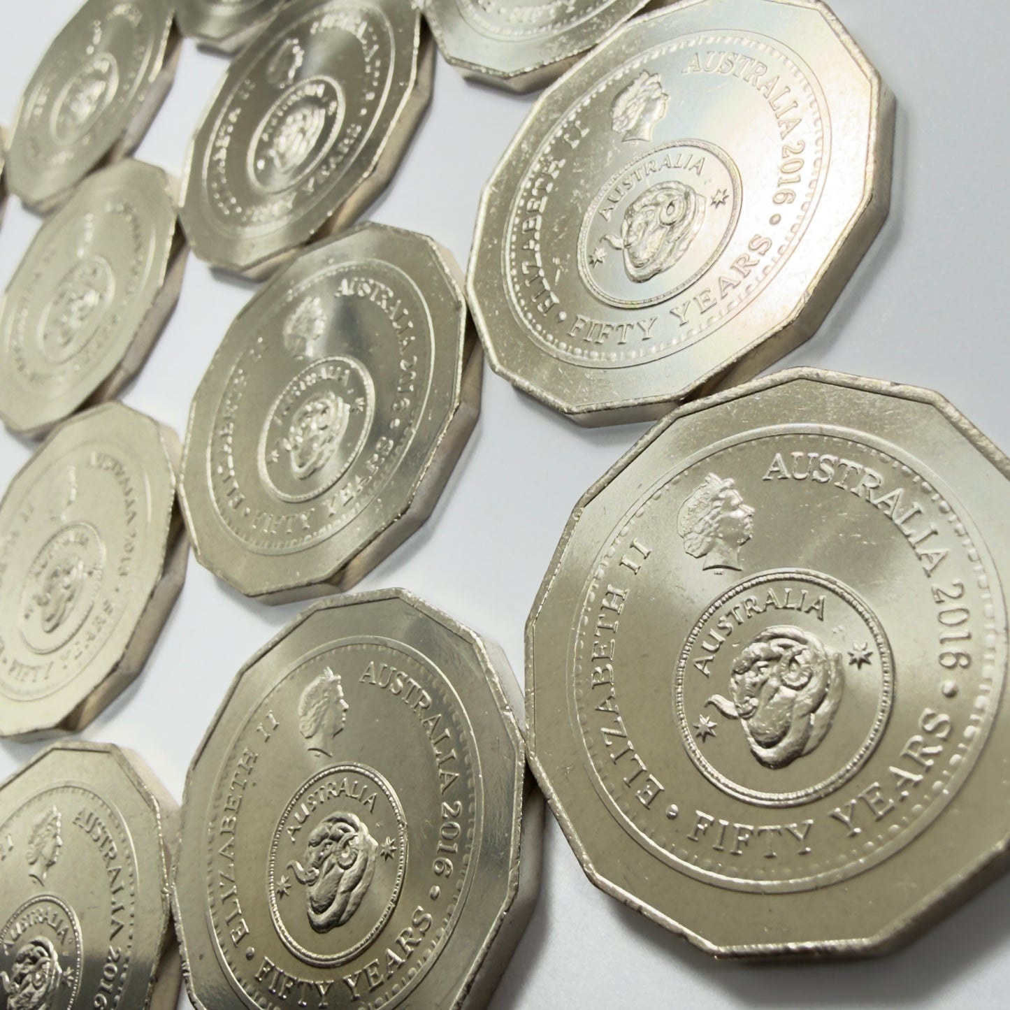 2016 50 Cent Coin - Uncirculated -Fifty Cent Changeover Coin - 50c in 2x2