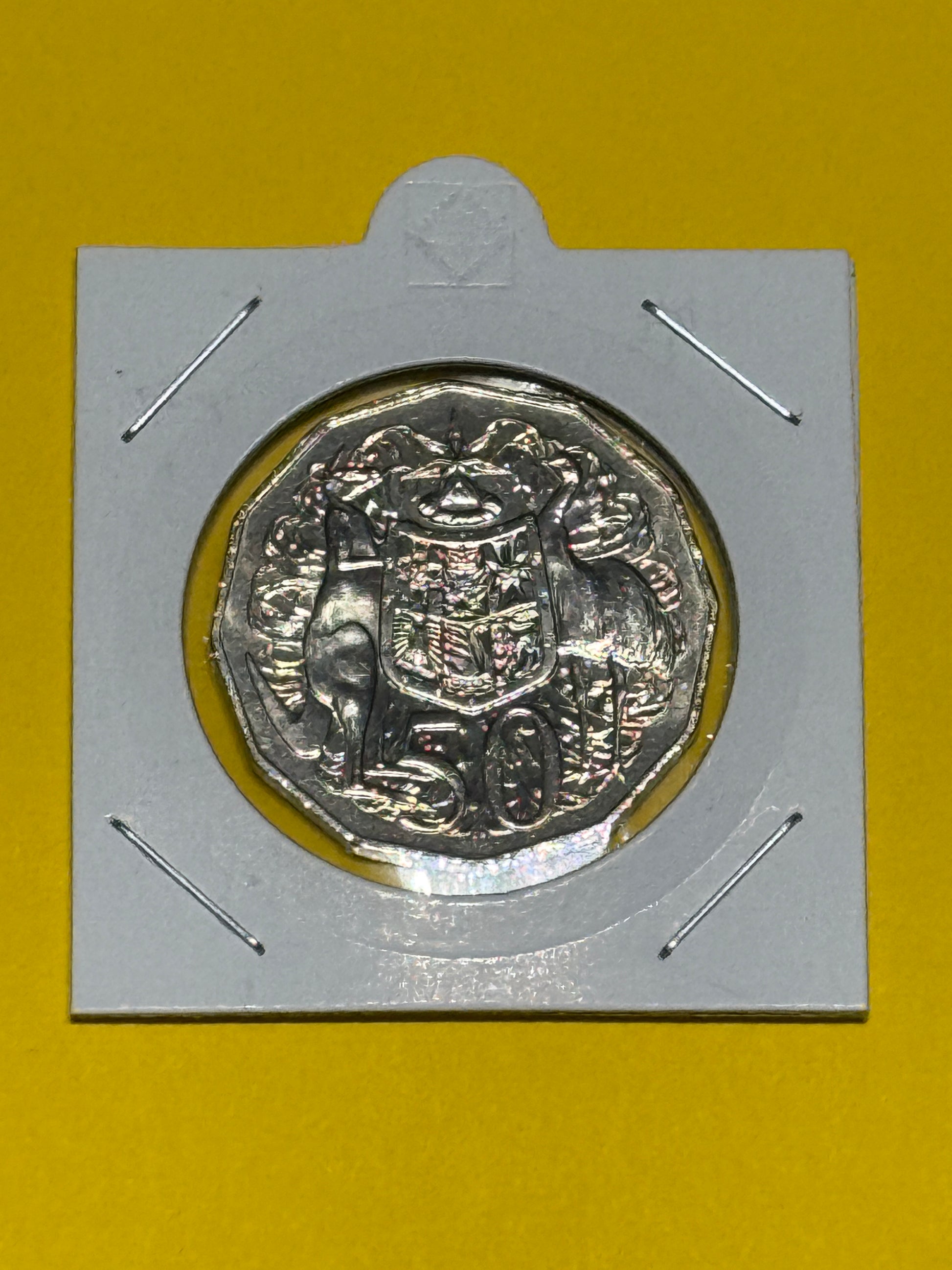1996 50 Cent Coin - Coat of Arms - Uncirculated - comes in 2x2 - New Age Numismatics