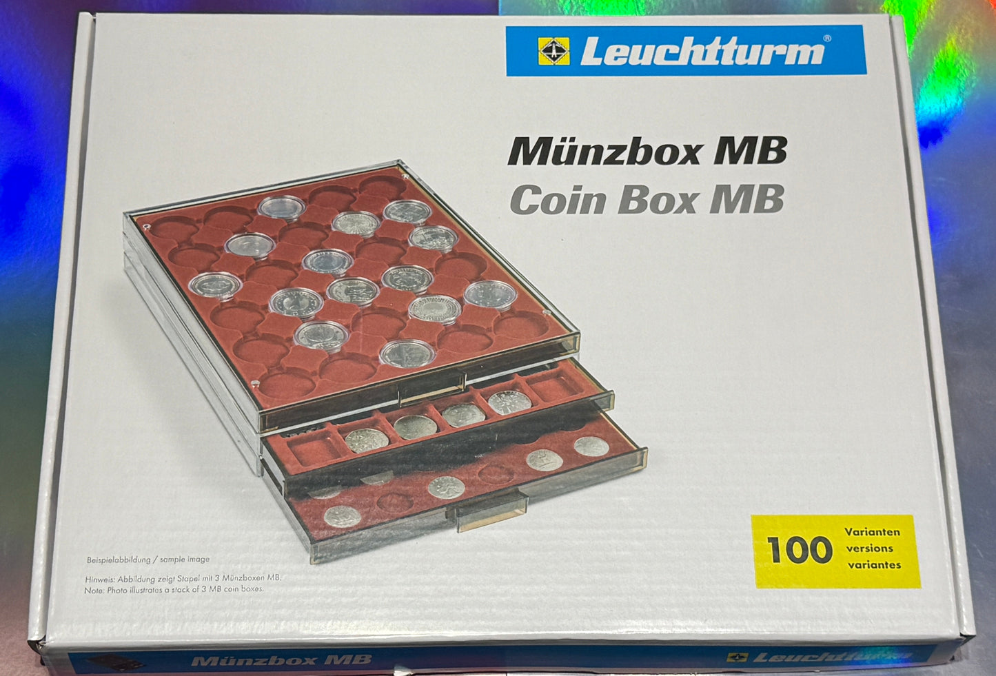 Leuchtturm 21.5mm Coin Box MB (holds 48 x $2 Capsules) - New Age Numismatics