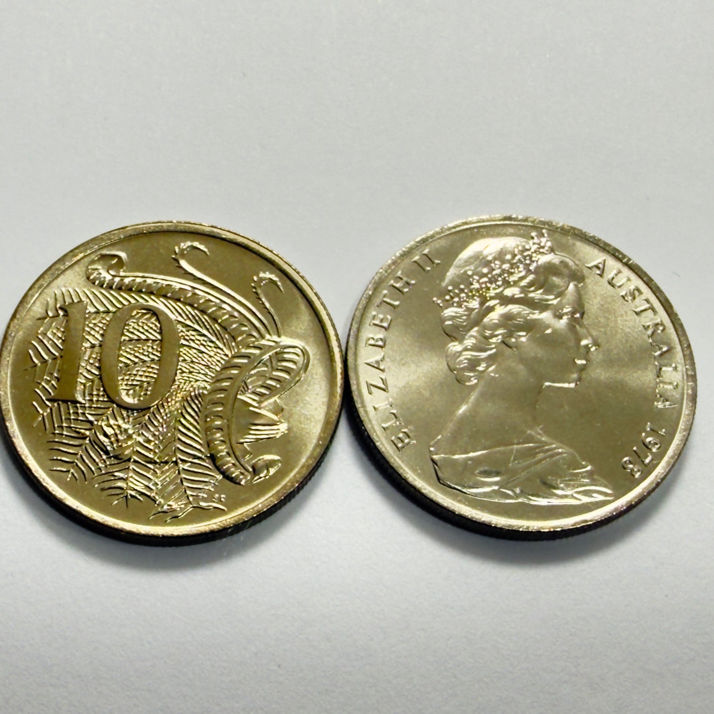 1978 10 Cent Coin - Uncirculated - ex Mint roll - Ten Cent 10c - comes in 2x2