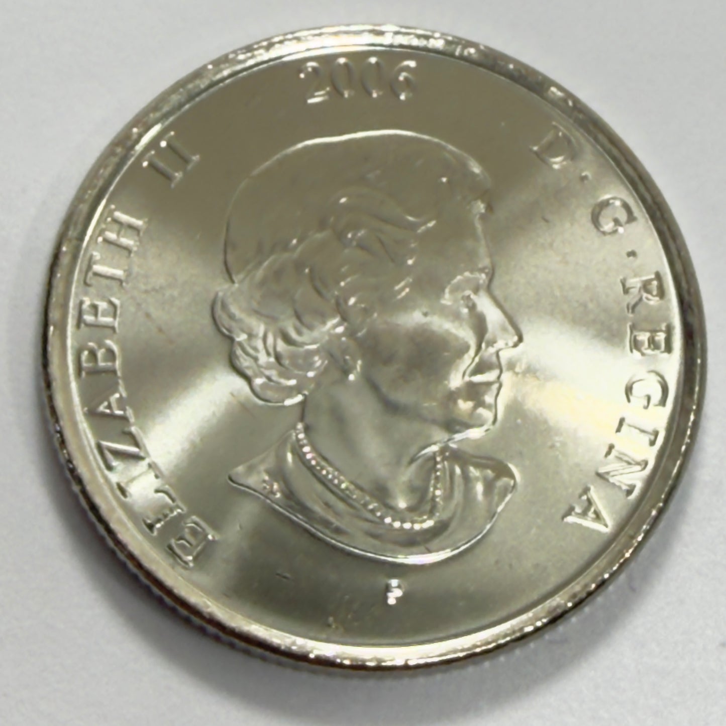 2006 Canadian Quarter 25 Cent - Breast Cancer Pink Ribbon - Uncirculated -in 2x2