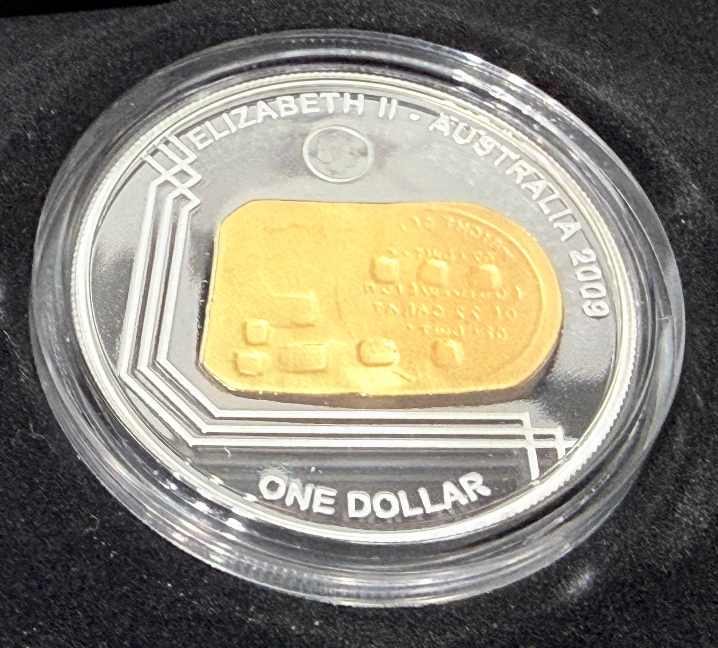 2009 $1 Silver Proof Coin - Adelaide Assay Office - Selectively Gold Plated 1 Oz Coin