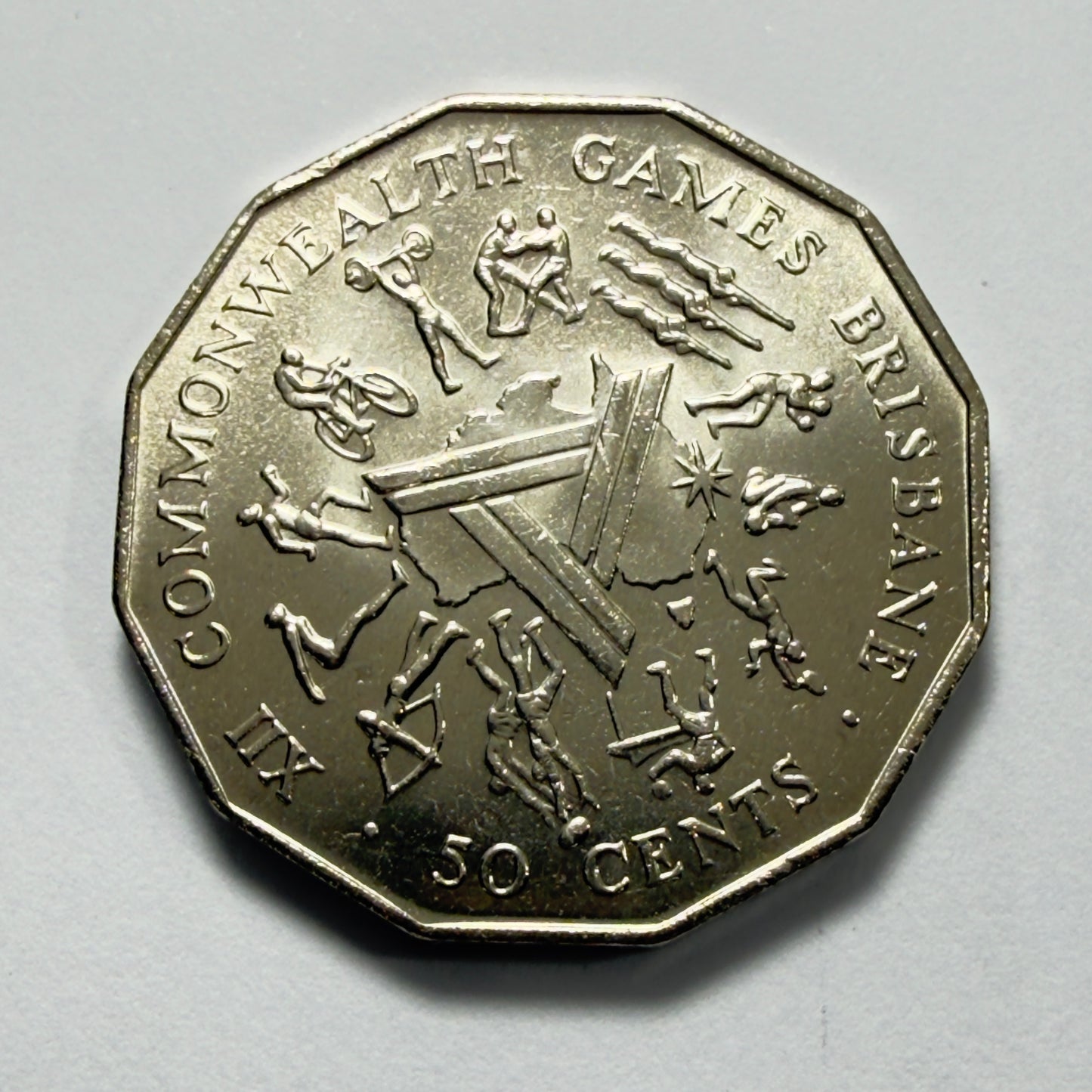 1982 50 Cent Coin - Uncirculated - Commonwealth Games - Ex Mint Roll - In 2x2