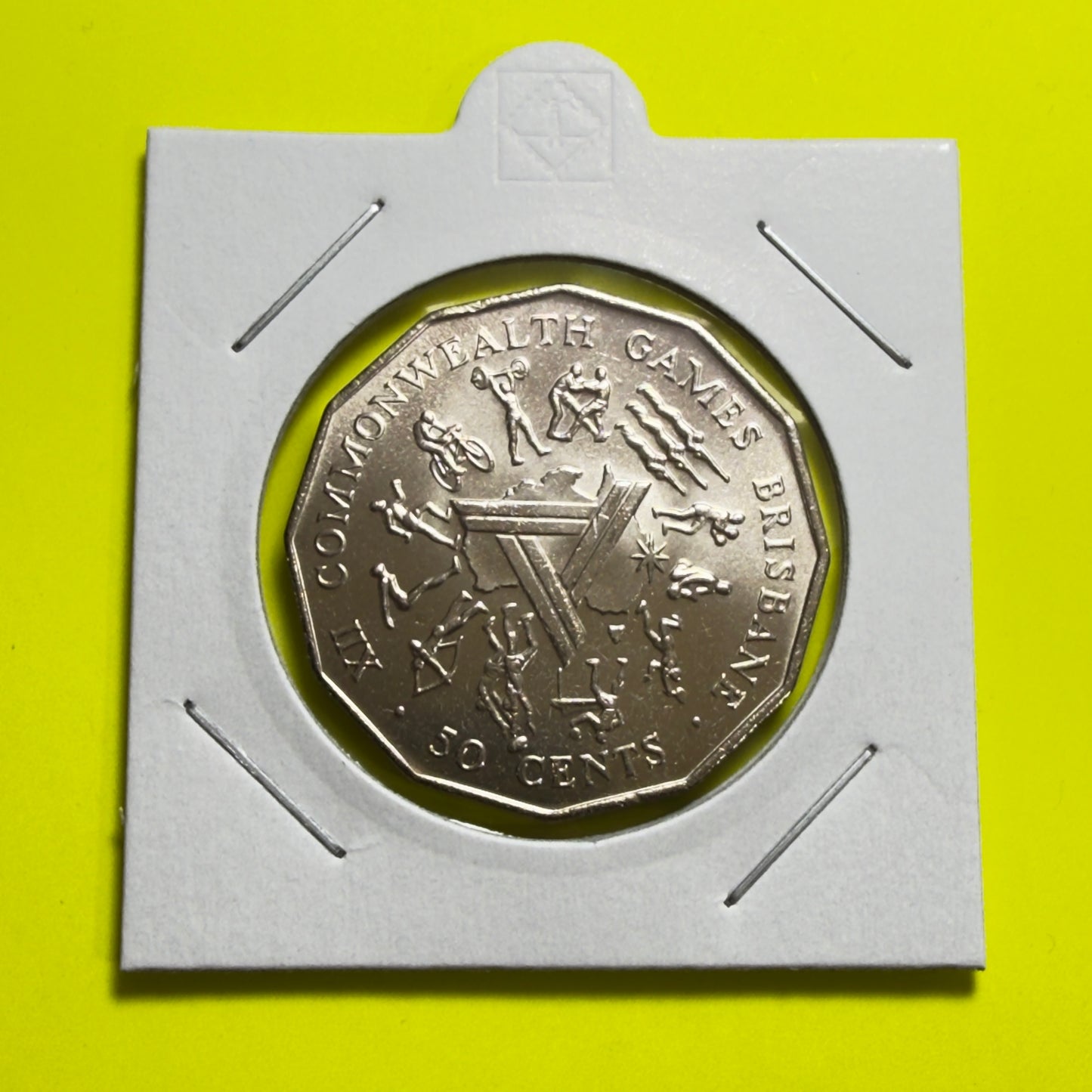 1982 50 Cent Coin - Uncirculated - Commonwealth Games - Ex Mint Roll - In 2x2