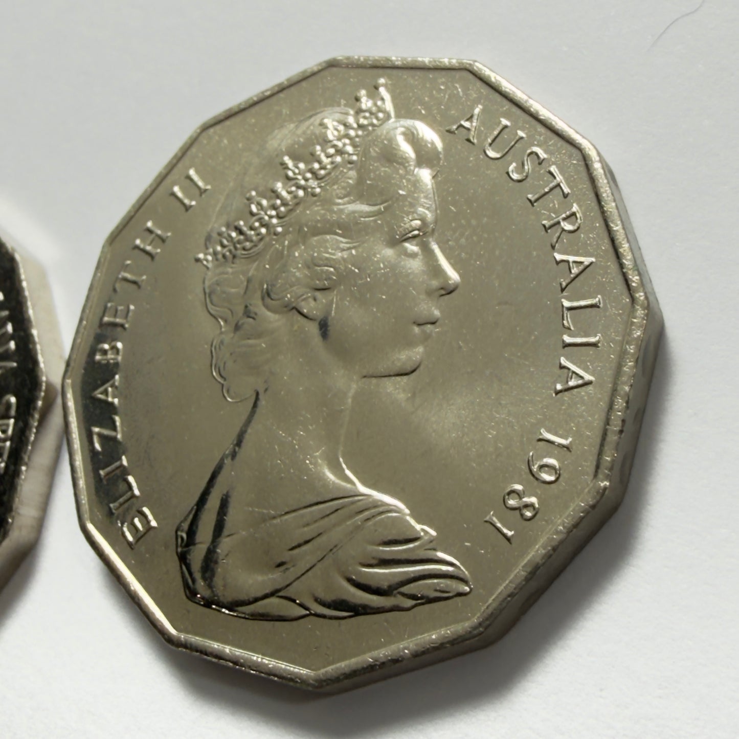 1981 50 Cent Coin -  Uncirculated - Prince of Wales & Lady Diana - 50c in 2x2