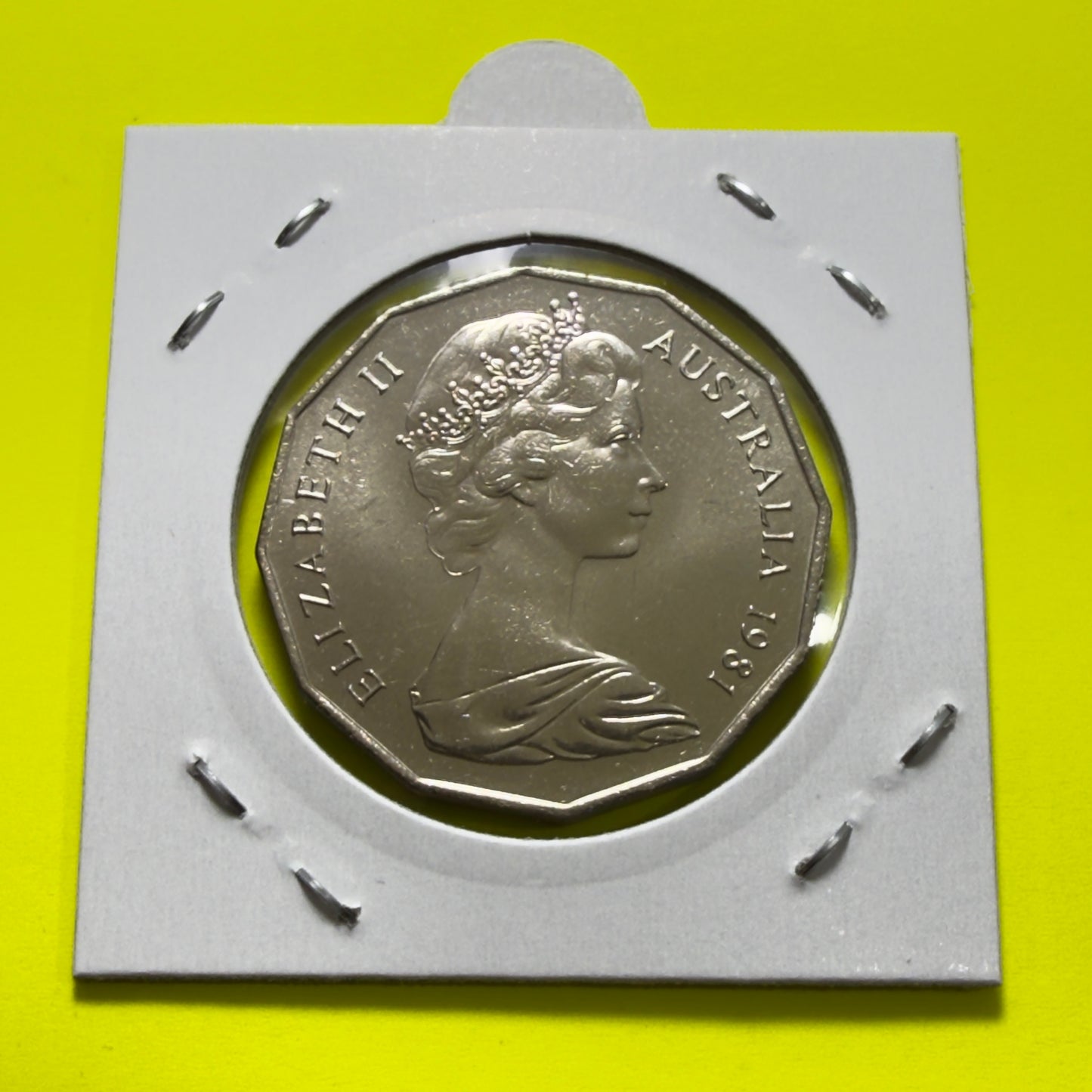 1981 50 Cent Coin -  Uncirculated - Prince of Wales & Lady Diana - 50c in 2x2