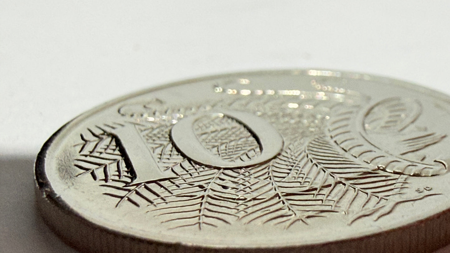 2018 10 Cent Coin - Uncirculated - Low Mintage 3.253 million - comes in 2x2