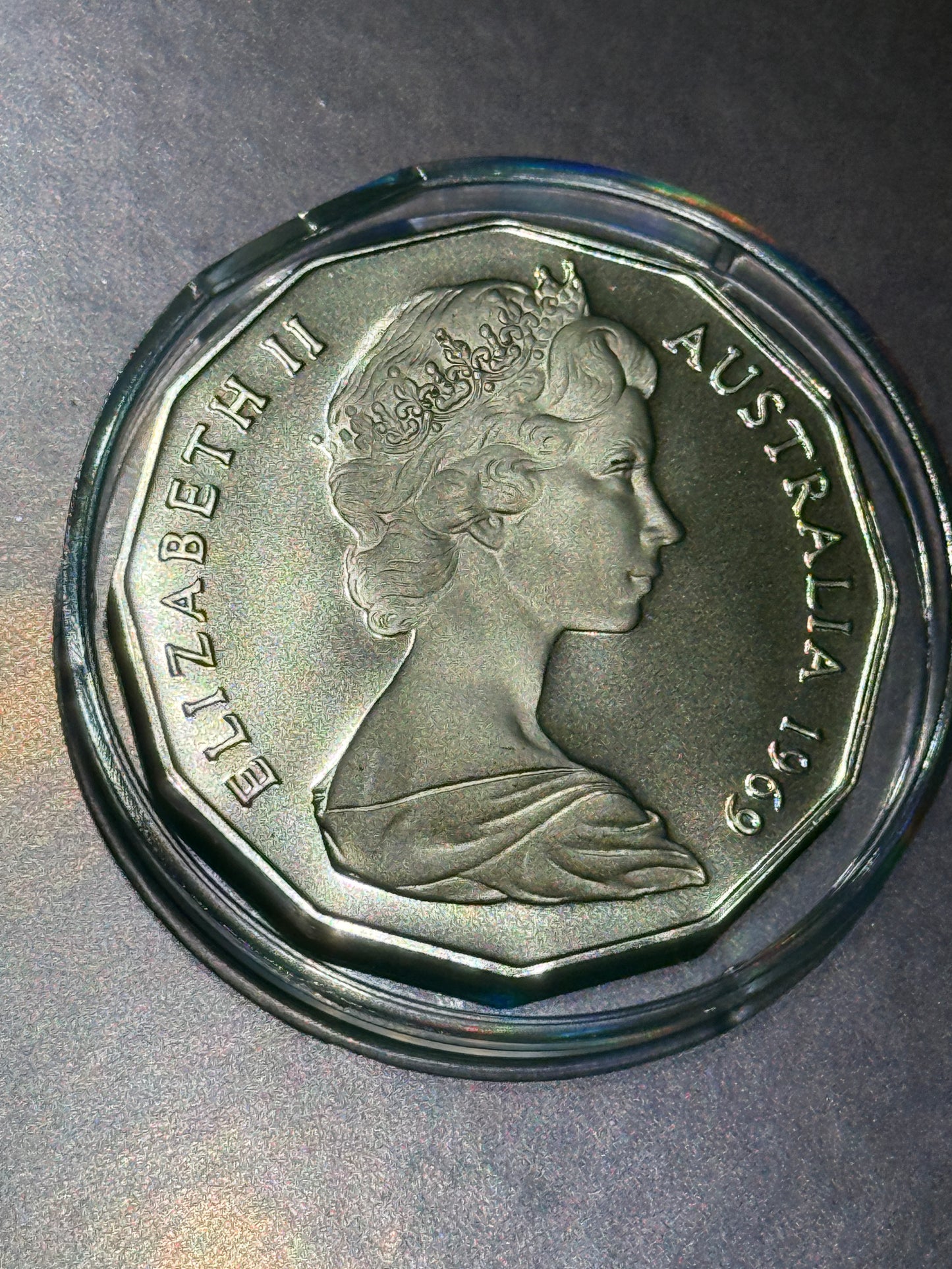 1969 PROOF 50 Cent Coat of Arms - comes in Lighthouse Capsule - New Age Numismatics
