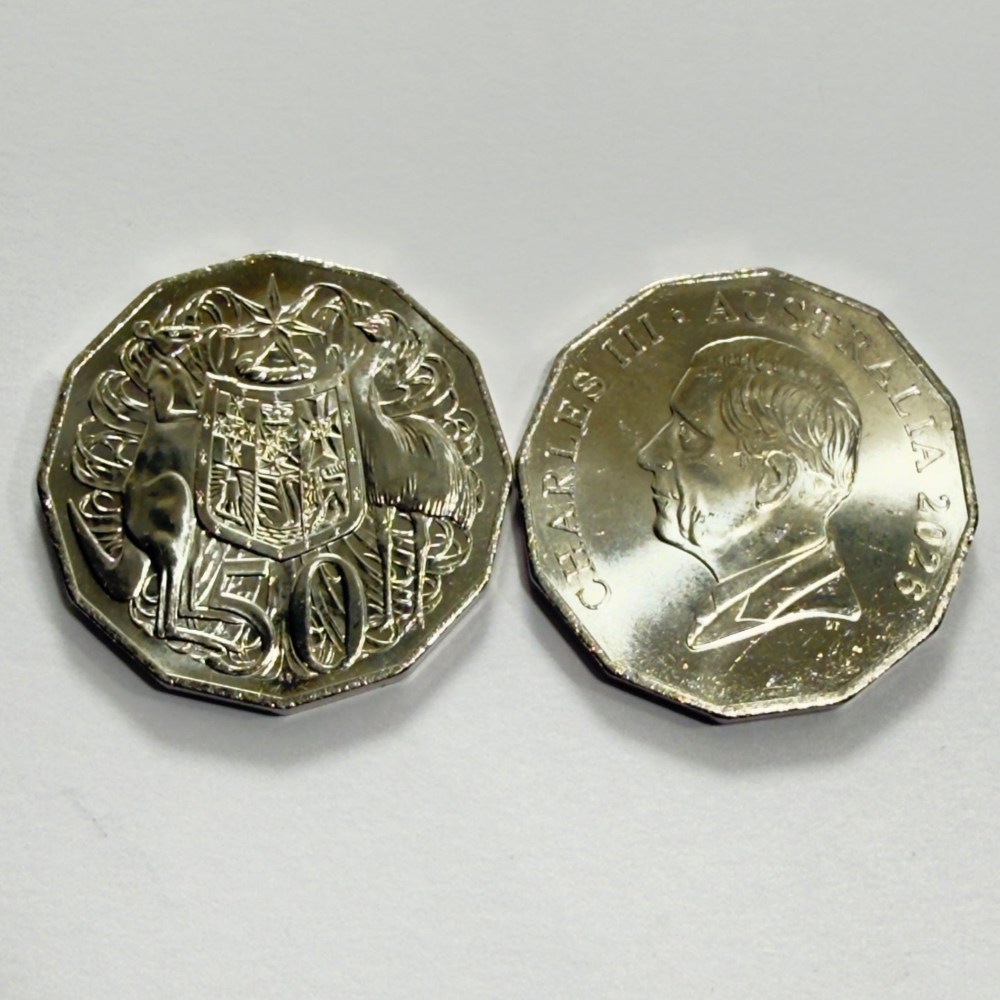 2026 50 Cent Coin COA - Coat Of Arms - Uncirculated - comes in 2x2