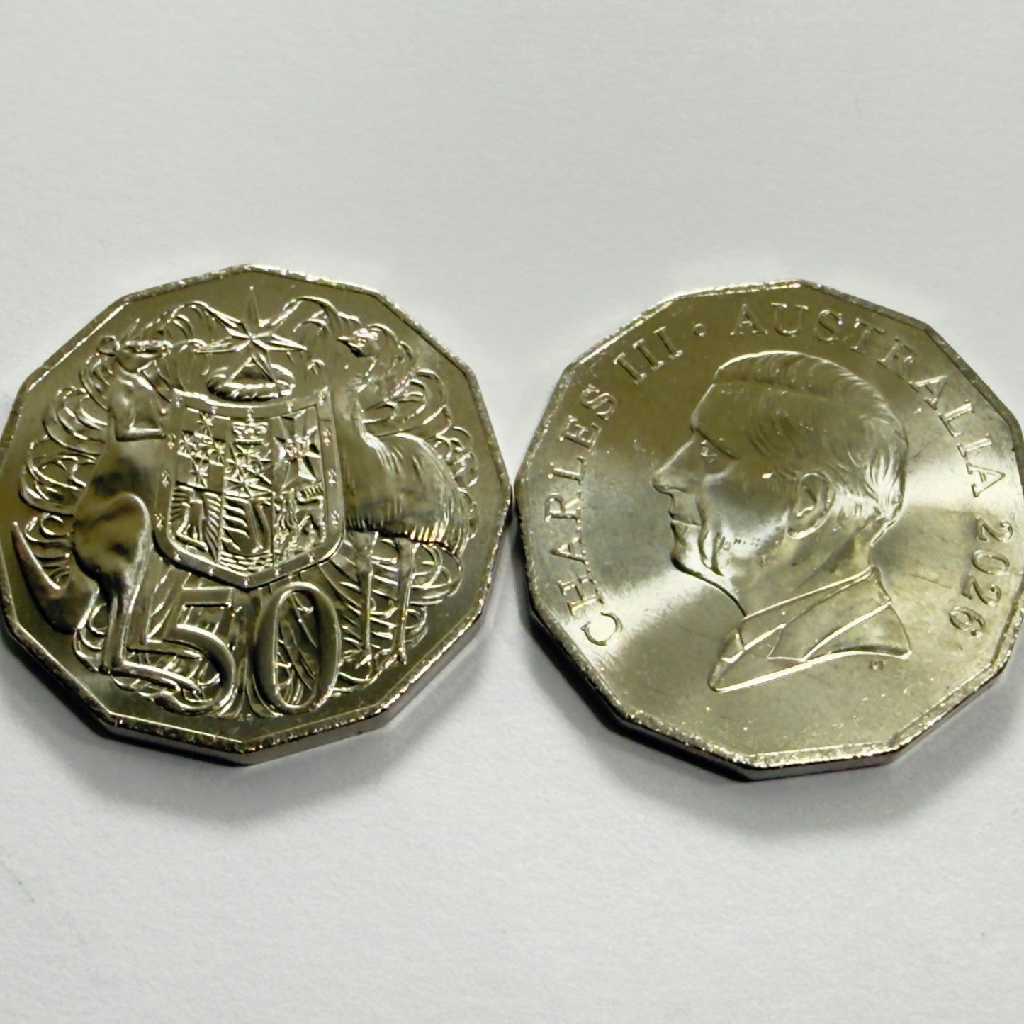 2026 50 Cent Coin COA - Coat Of Arms - Uncirculated - comes in 2x2