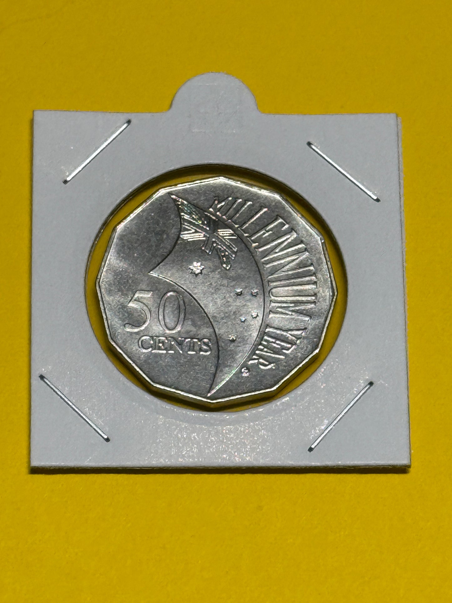 2000 50 Cent Millenium Coin - Choice Uncirculated - Fifty Cent ex mint set - 2x2 - New Age Numismatics