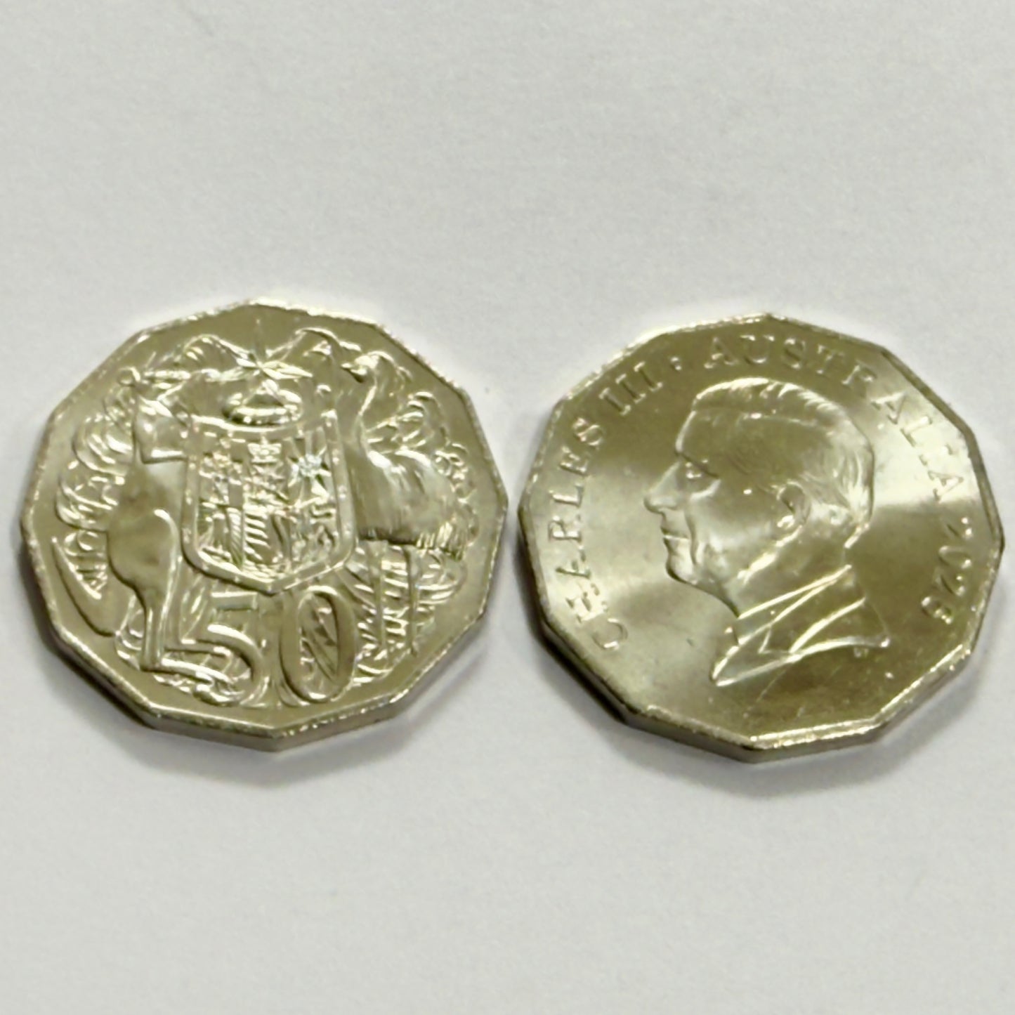 2026 50 Cent Coin COA - Coat Of Arms - Uncirculated - comes in 2x2