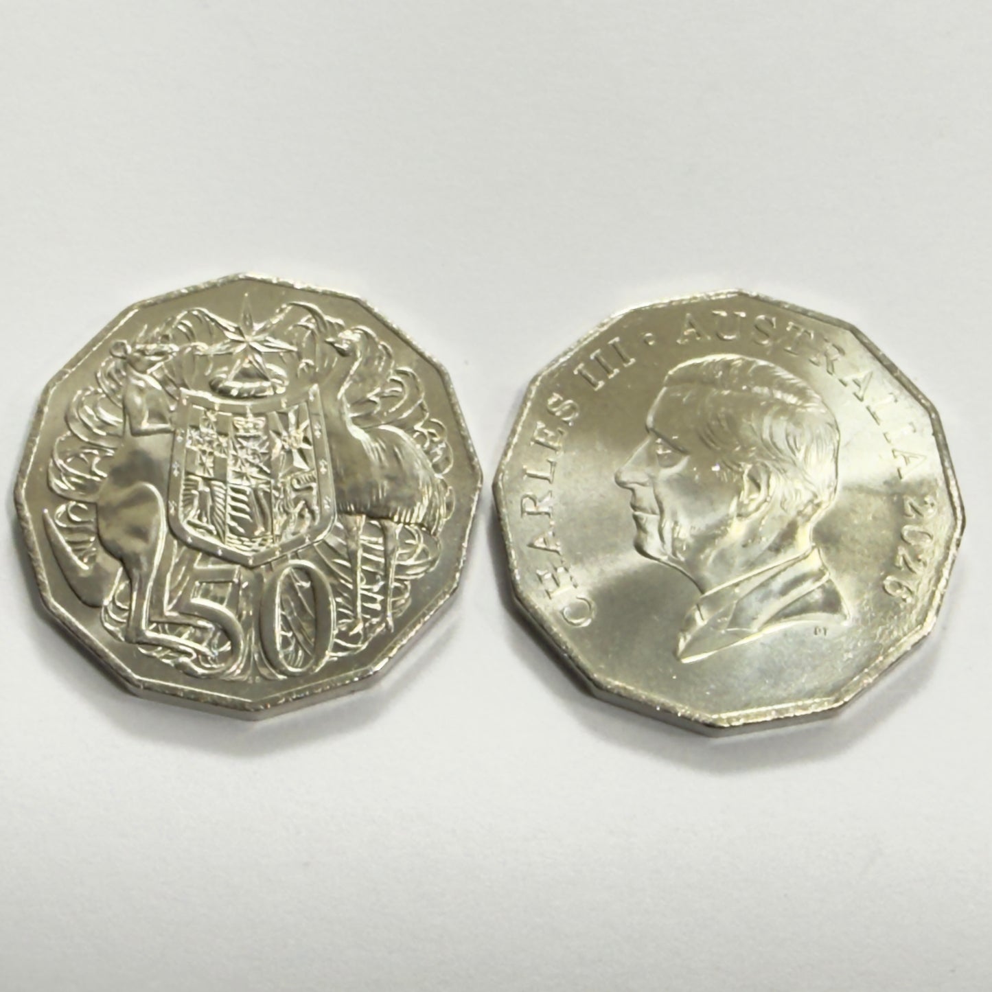 2026 50 Cent Coin COA - Coat Of Arms - Uncirculated - comes in 2x2