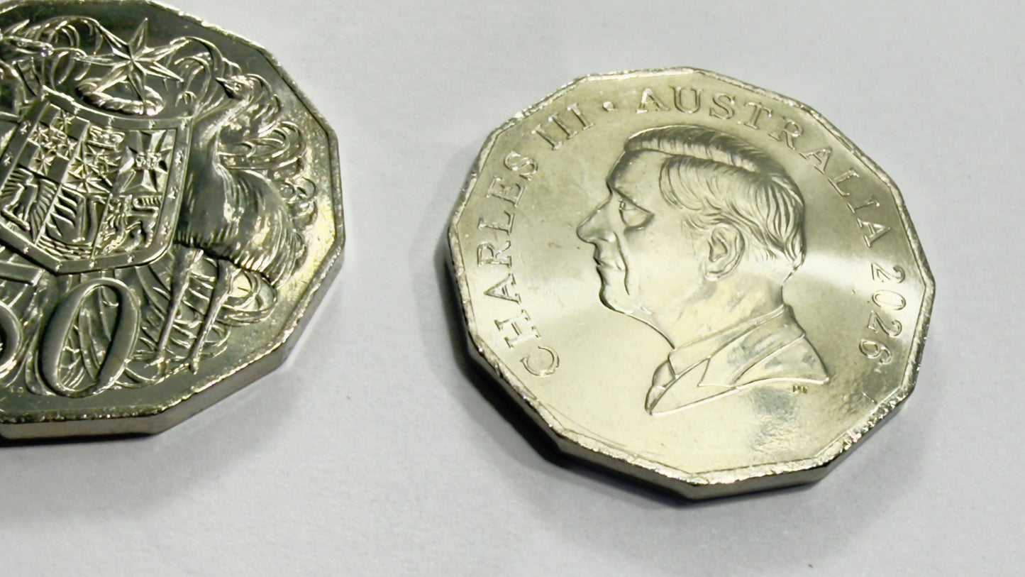 2026 50 Cent Coin COA - Coat Of Arms - Uncirculated - comes in 2x2