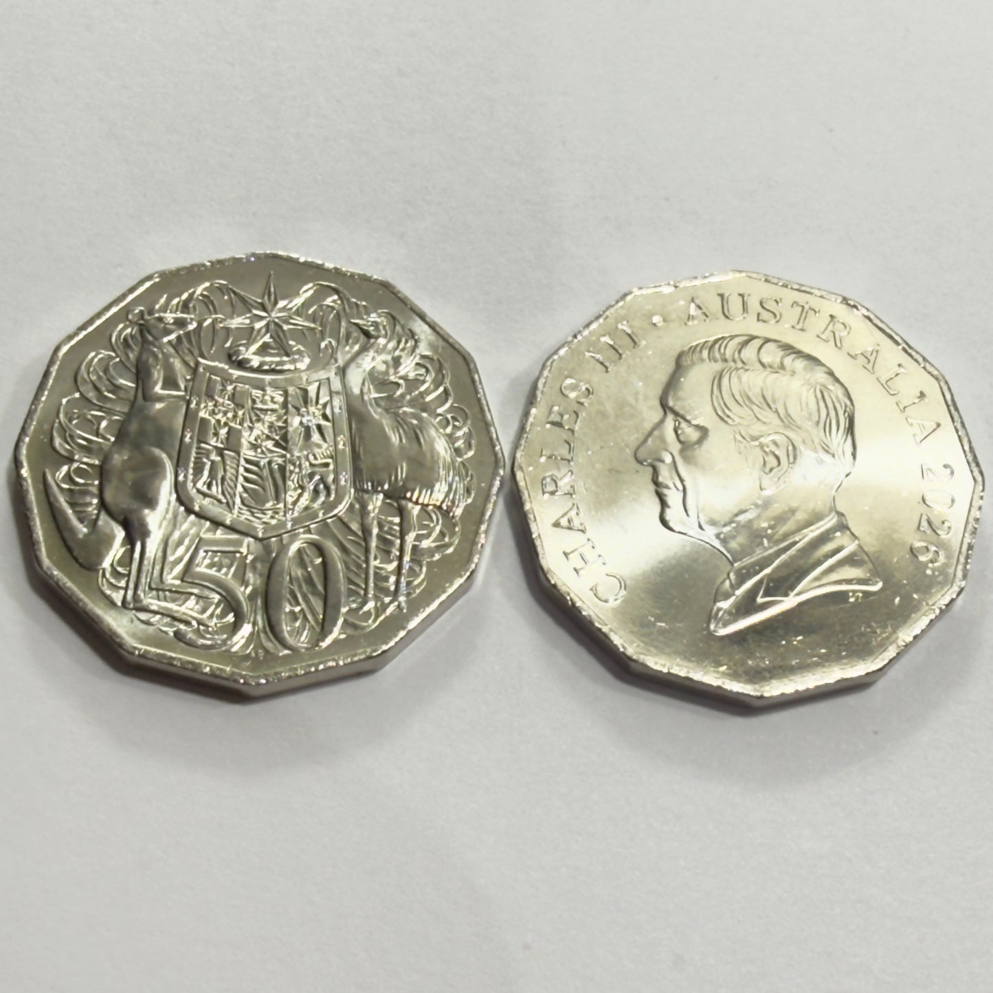 2026 50 Cent Coin COA - Coat Of Arms - Uncirculated - comes in 2x2