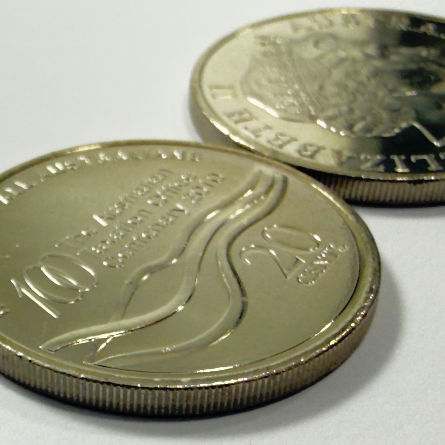 2010 20 Cent Coin -Uncirculated - Centenary Of Australian Taxation Office - 2x2