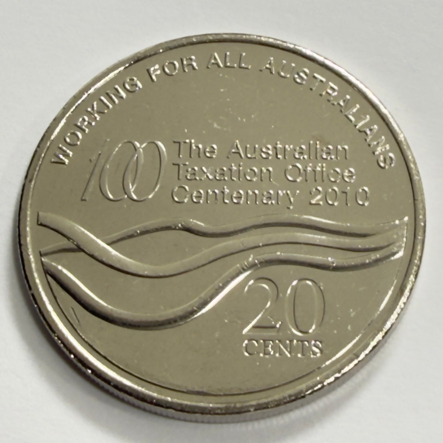 2010 20 Cent Coin -Uncirculated - Centenary Of Australian Taxation Office - 2x2