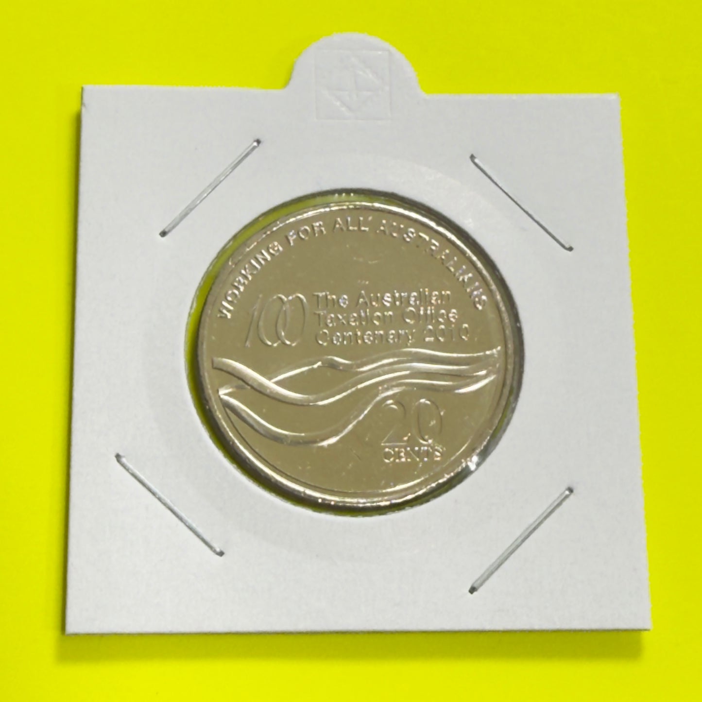 2010 20 Cent Coin -Uncirculated - Centenary Of Australian Taxation Office - 2x2