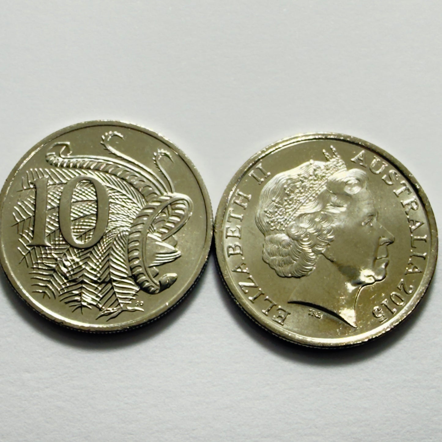 2015 10 Cent Coin - Uncirculated - Ten Cent Lyrebird 10c - comes in 2x2