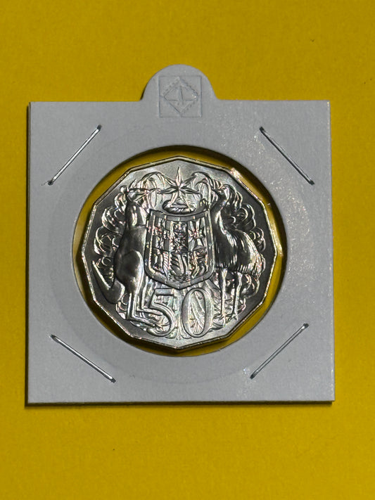 2023 50 Cent Coin - Coat Of Arms - Uncirculated - Memorial Obverse - RARE - New Age Numismatics