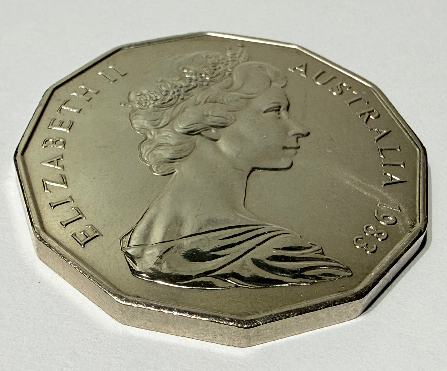 1983 50 Cent Coin - Uncirculated - EX mint set Coin - comes in 2x2