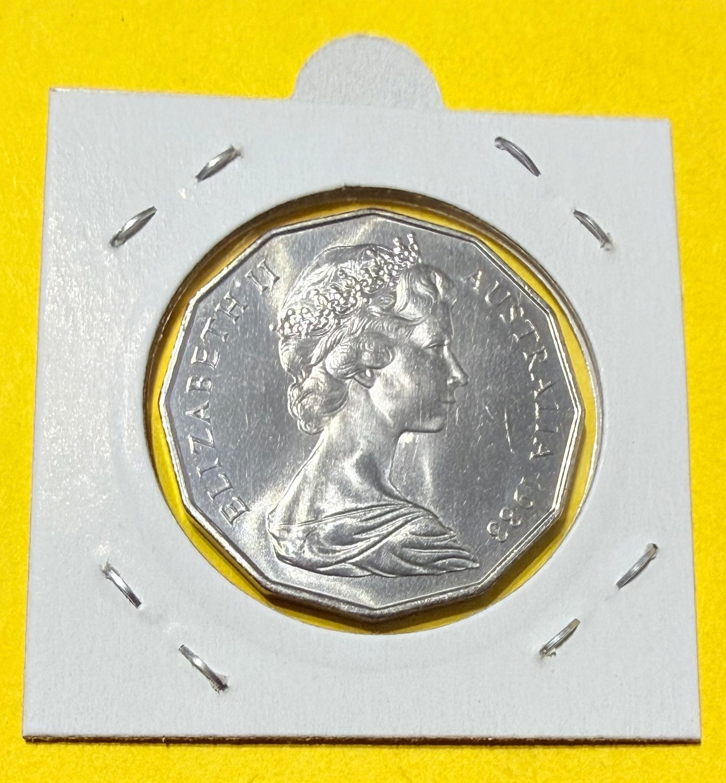 1983 50 Cent Coin - Uncirculated - EX mint set Coin - comes in 2x2