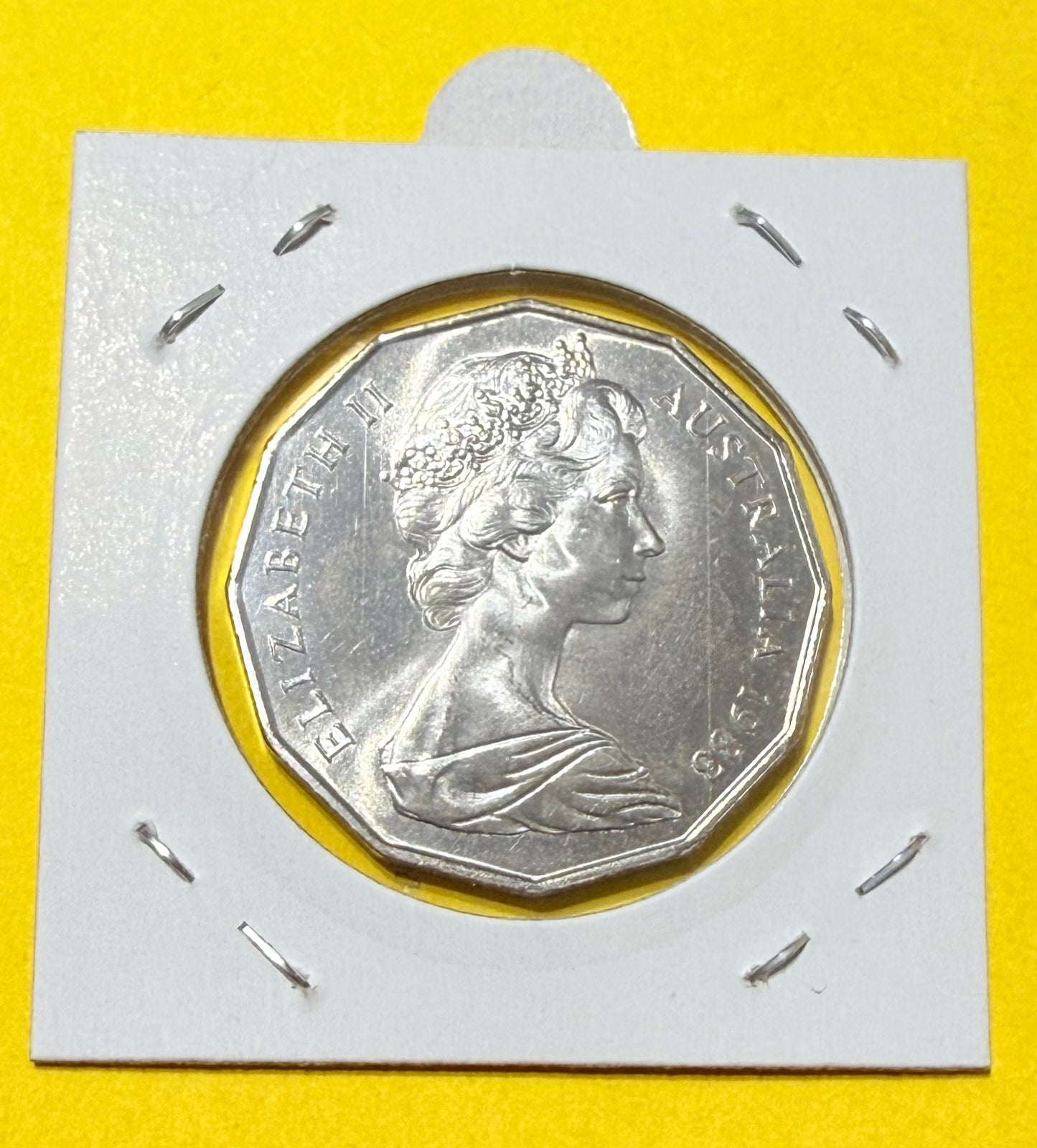 1983 50 Cent Coin - Uncirculated - EX mint set Coin - comes in 2x2