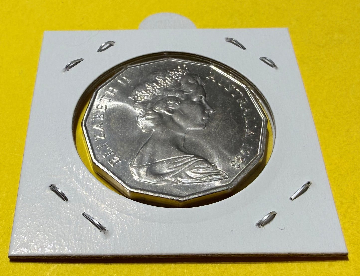 1983 50 Cent Coin - Uncirculated - EX mint set Coin - comes in 2x2