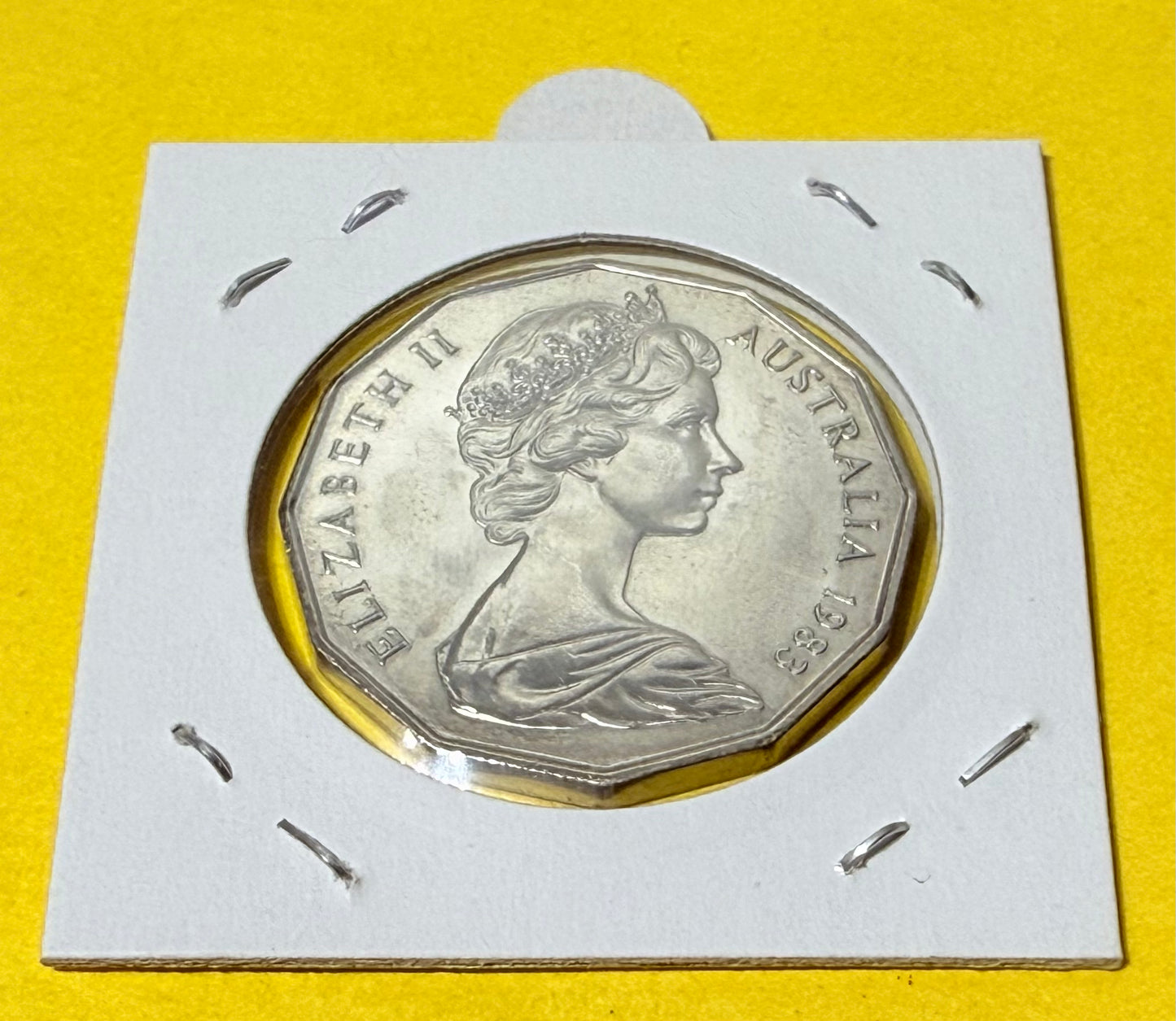 1983 50 Cent Coin - Uncirculated - EX mint set Coin - comes in 2x2