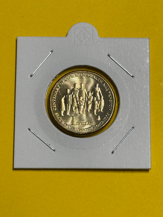 2009 $1 Coin - Centenary Of Age Pension - Uncirculated - One Dollar - In 2x2 - New Age Numismatics